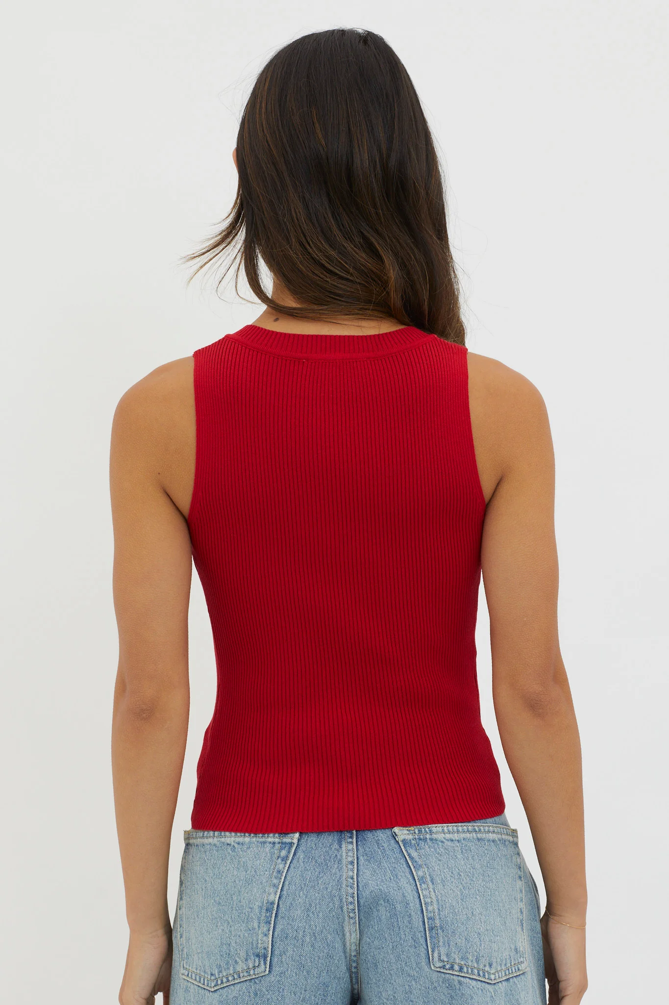 D'Lila V-Neck Ribbed Knit Top Maroon - Seraphlike