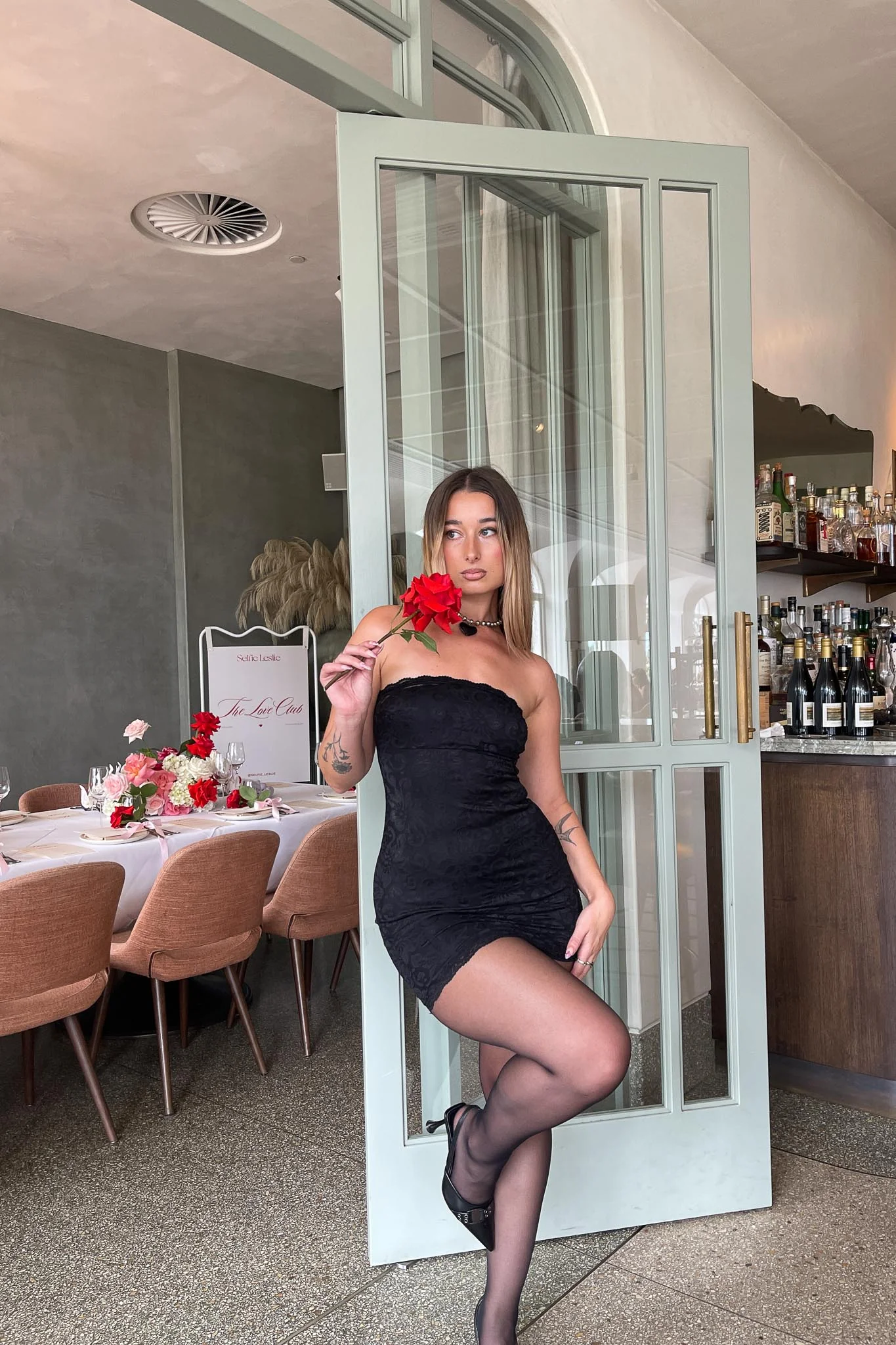 Must Be Love Lace Mini Dress Black - Seraphlike