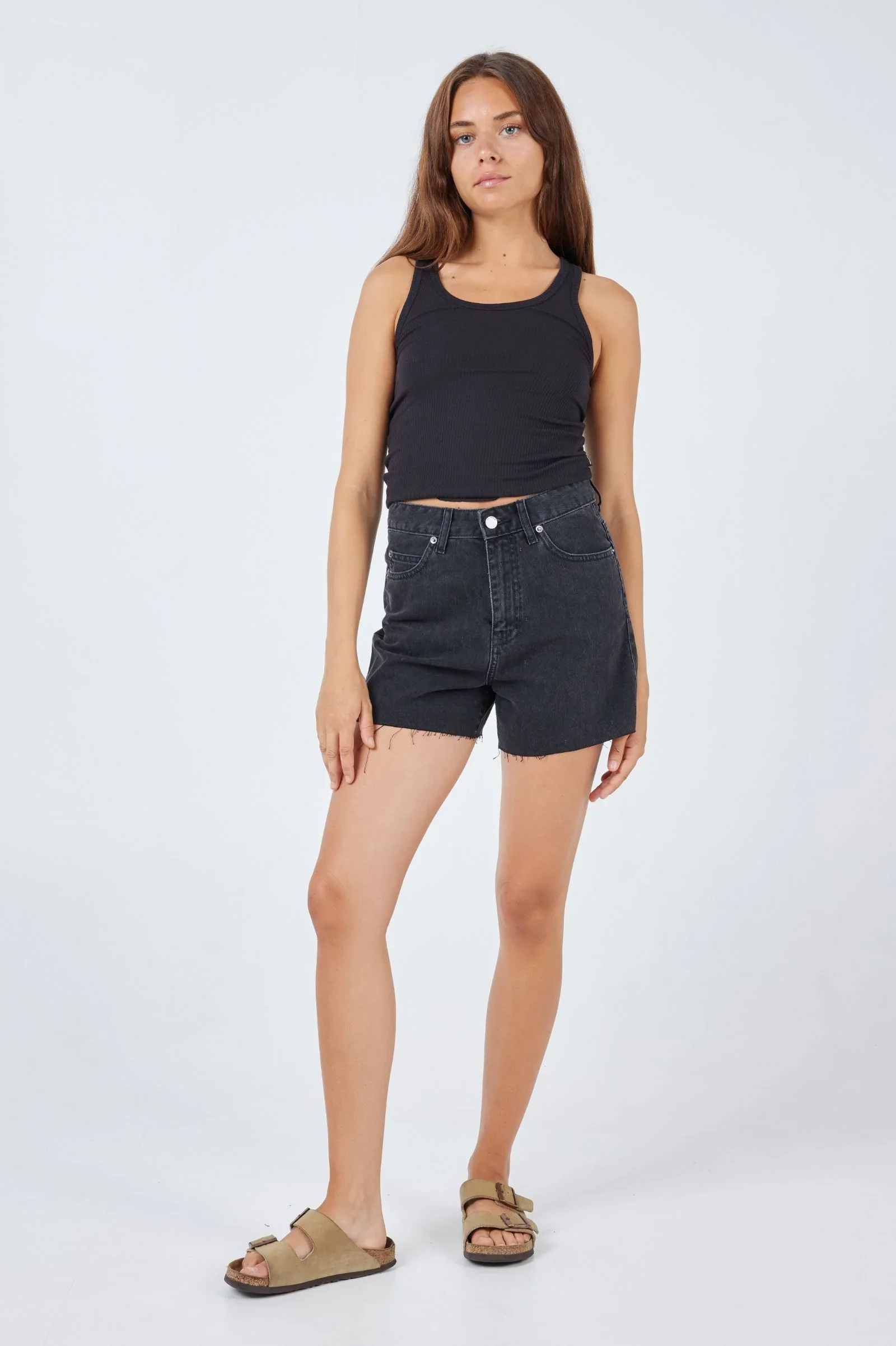 DR DENIM Nora Shorts Black - Seraphlike