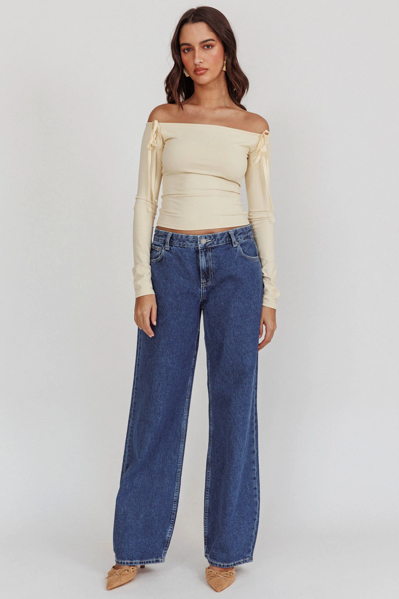 DR DENIM Hill Low Jeans Pebble Mid Stone - Seraphlike