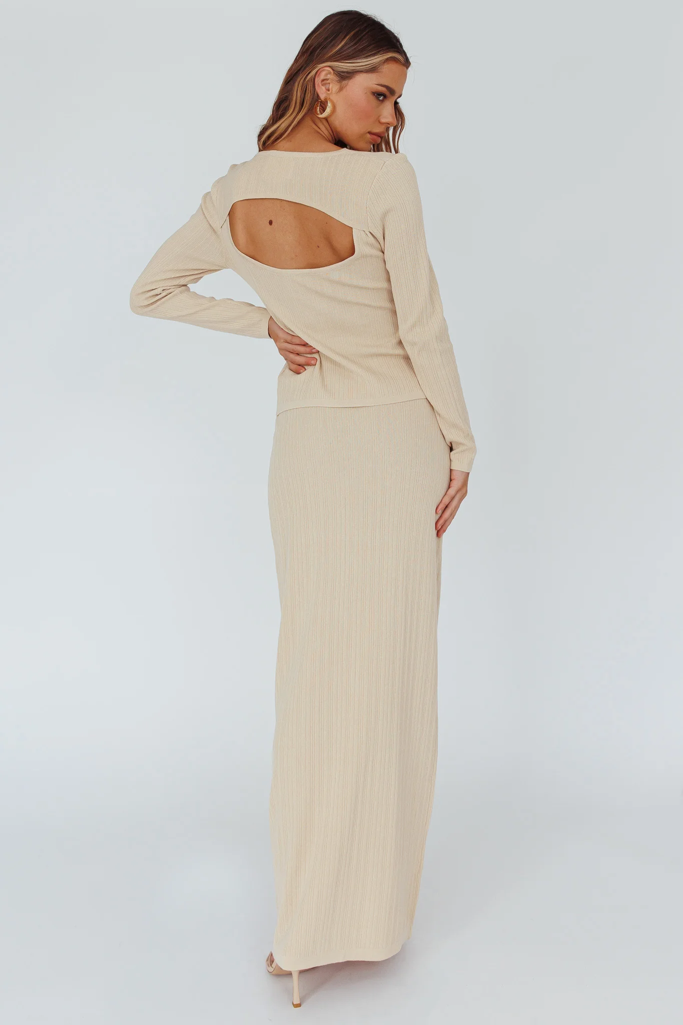 Rossana Knit Maxi Skirt Butter - Seraphlike
