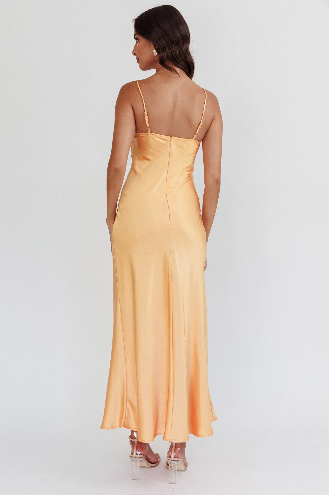 Inhibitions Lace Bust Midi Dress Melon - Seraphlike