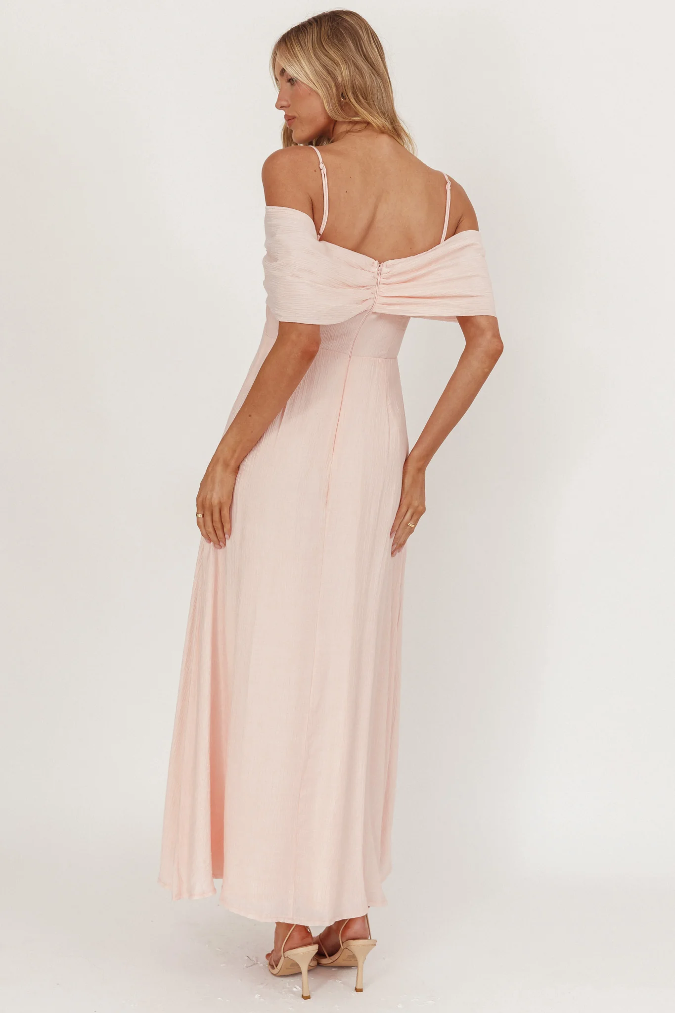 Lillibet Bow Tied Bust Midi Dress Pink - Seraphlike