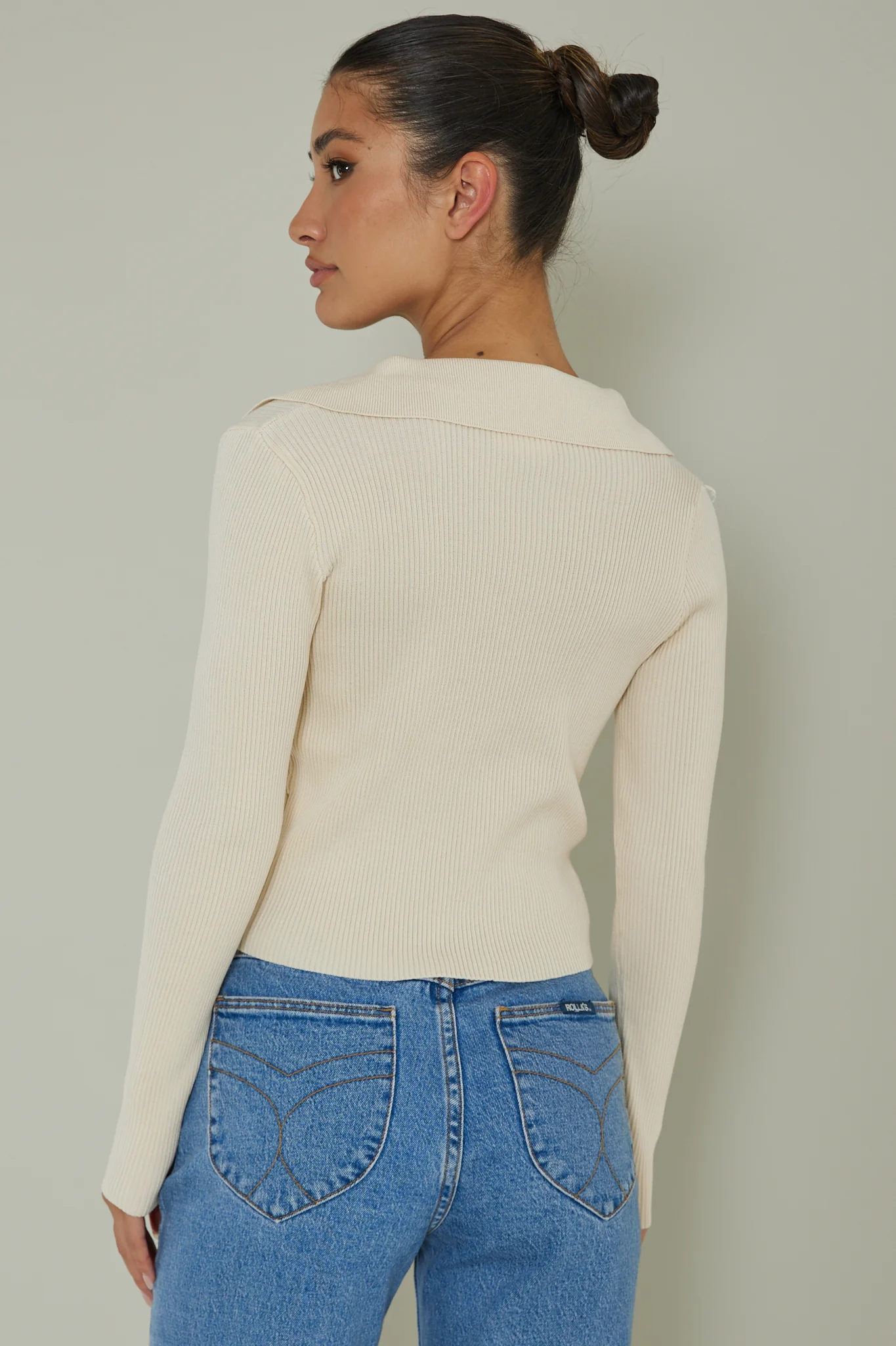 Lake Days Collared Knit Top Cream - Seraphlike