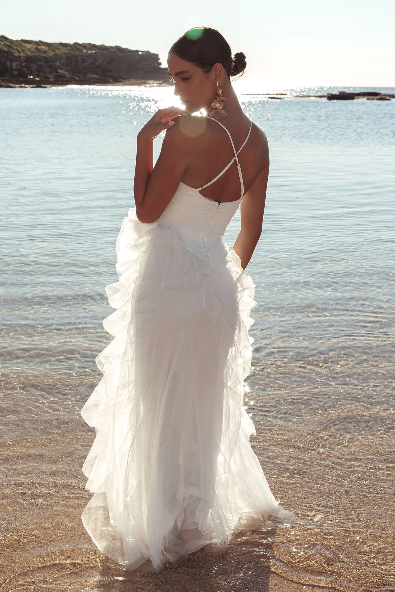 Sun To Me Tulle Maxi Dress Off White - Seraphlike