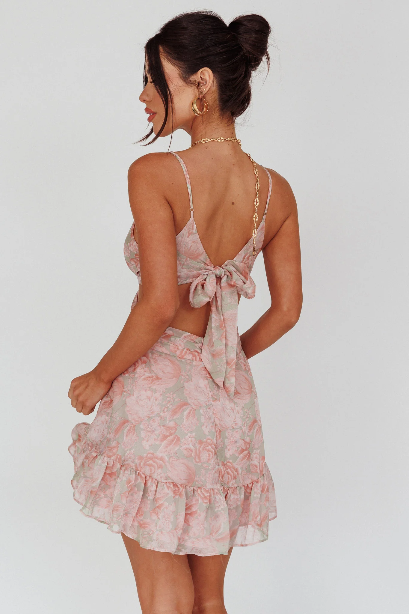 Dream Of You Twist Bodice Mini Dress Rose - Seraphlike