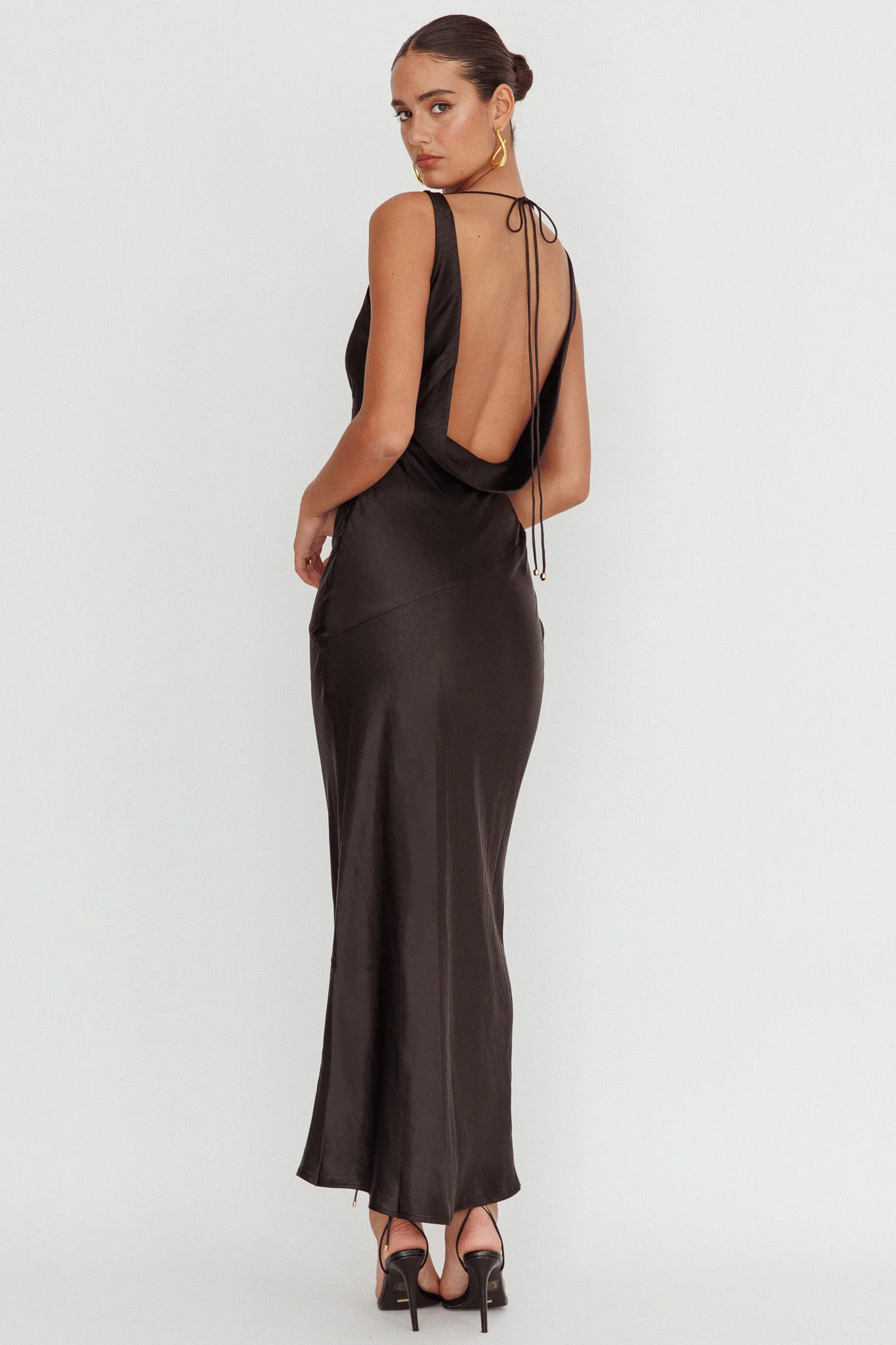 Cassiopeia Open Back Maxi Dress Black - Seraphlike