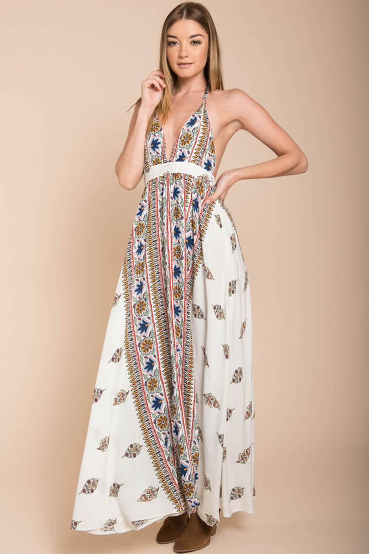 Shaylene Brunch Maxi Dress White - Seraphlike