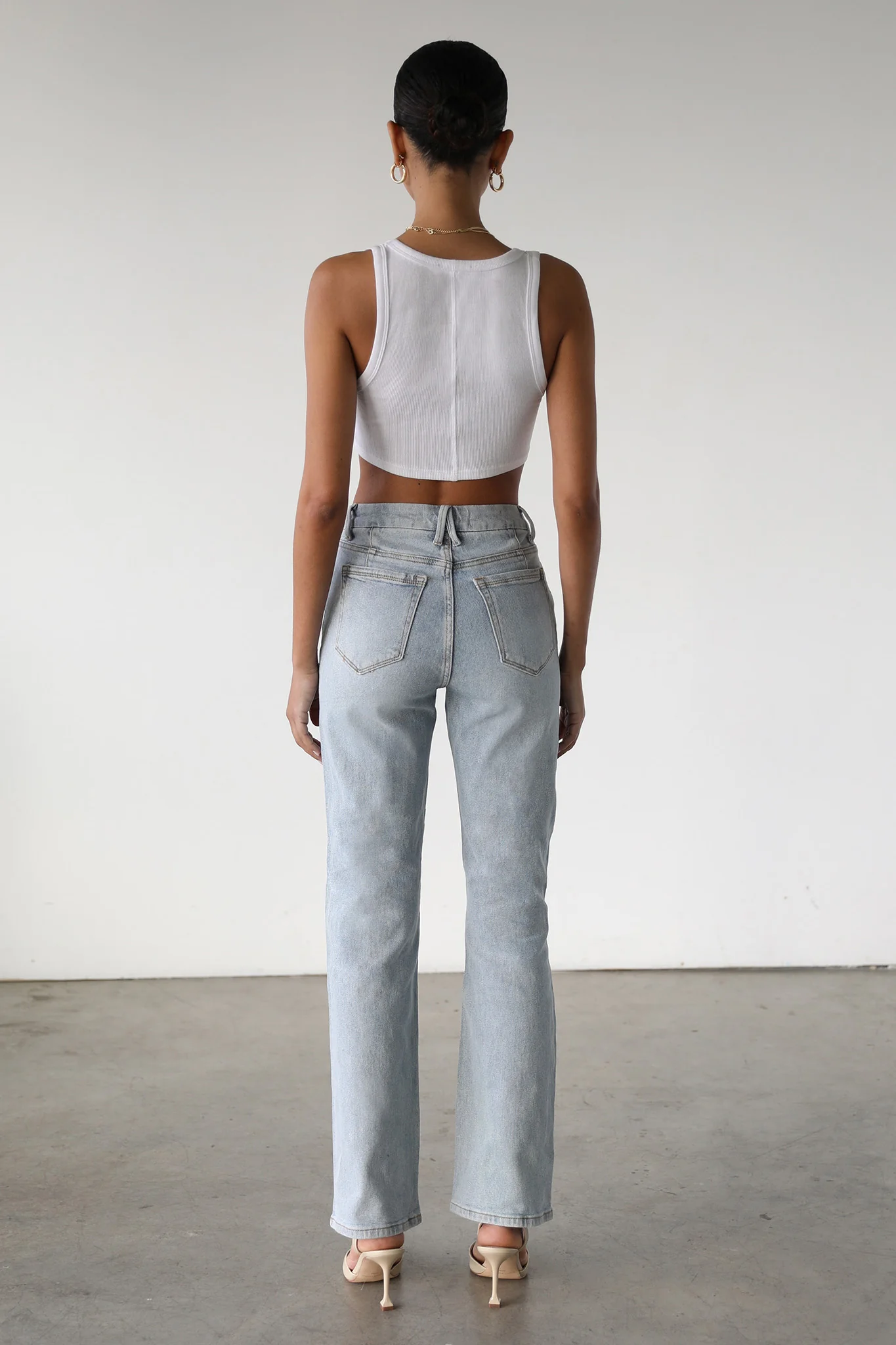 DOGMA High Rise Straight Leg Denim Jeans Light Wash - Seraphlike