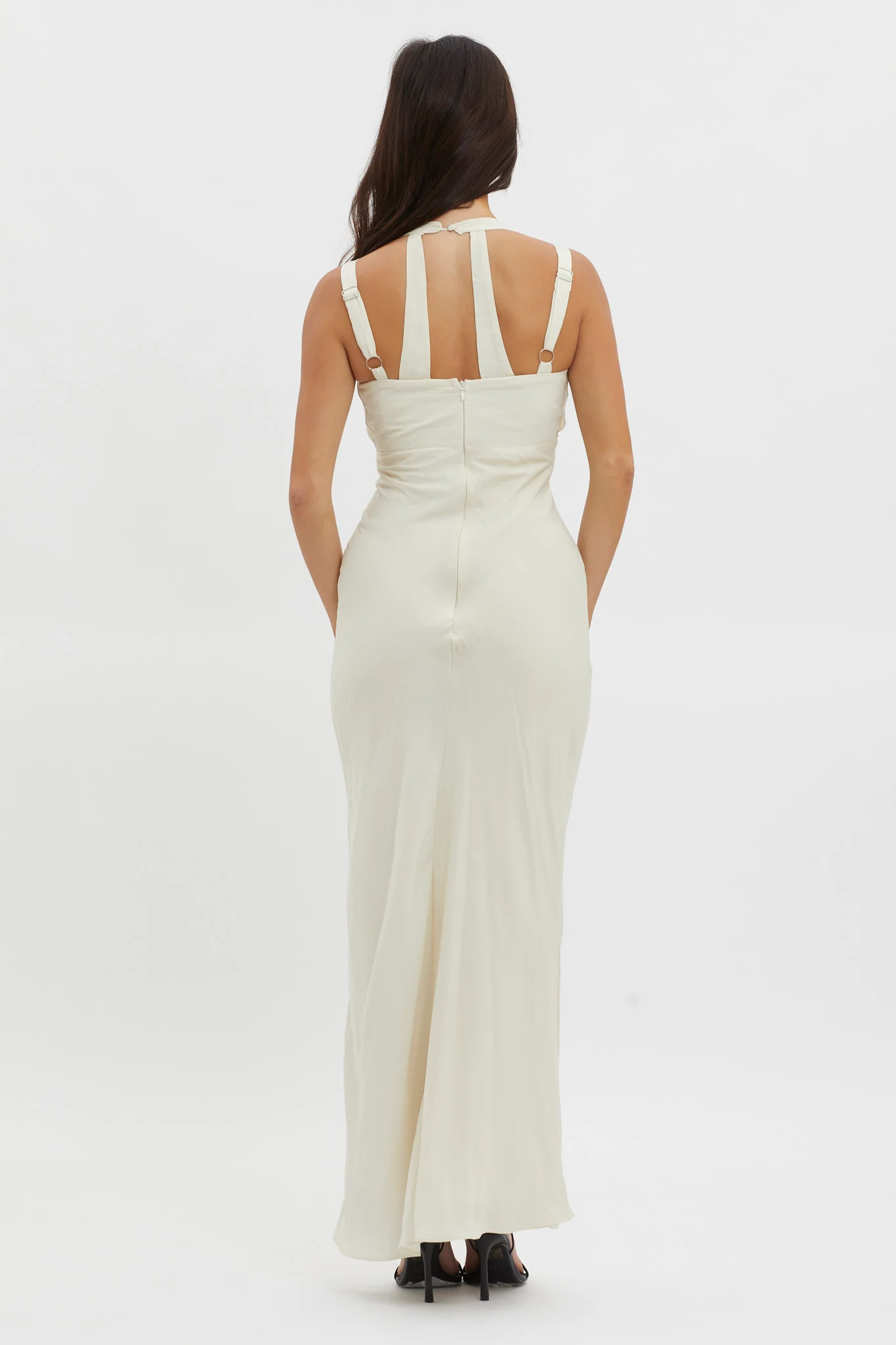 Stellar Twist Bodice Multi-Strap Dress Oyster - Seraphlike