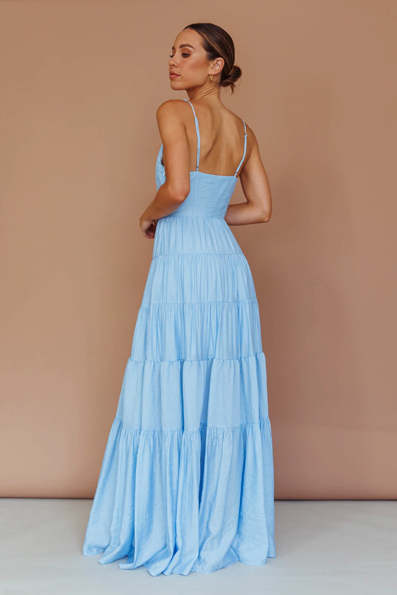 Main Attraction Cami Strap Maxi Dress Blue - Seraphlike