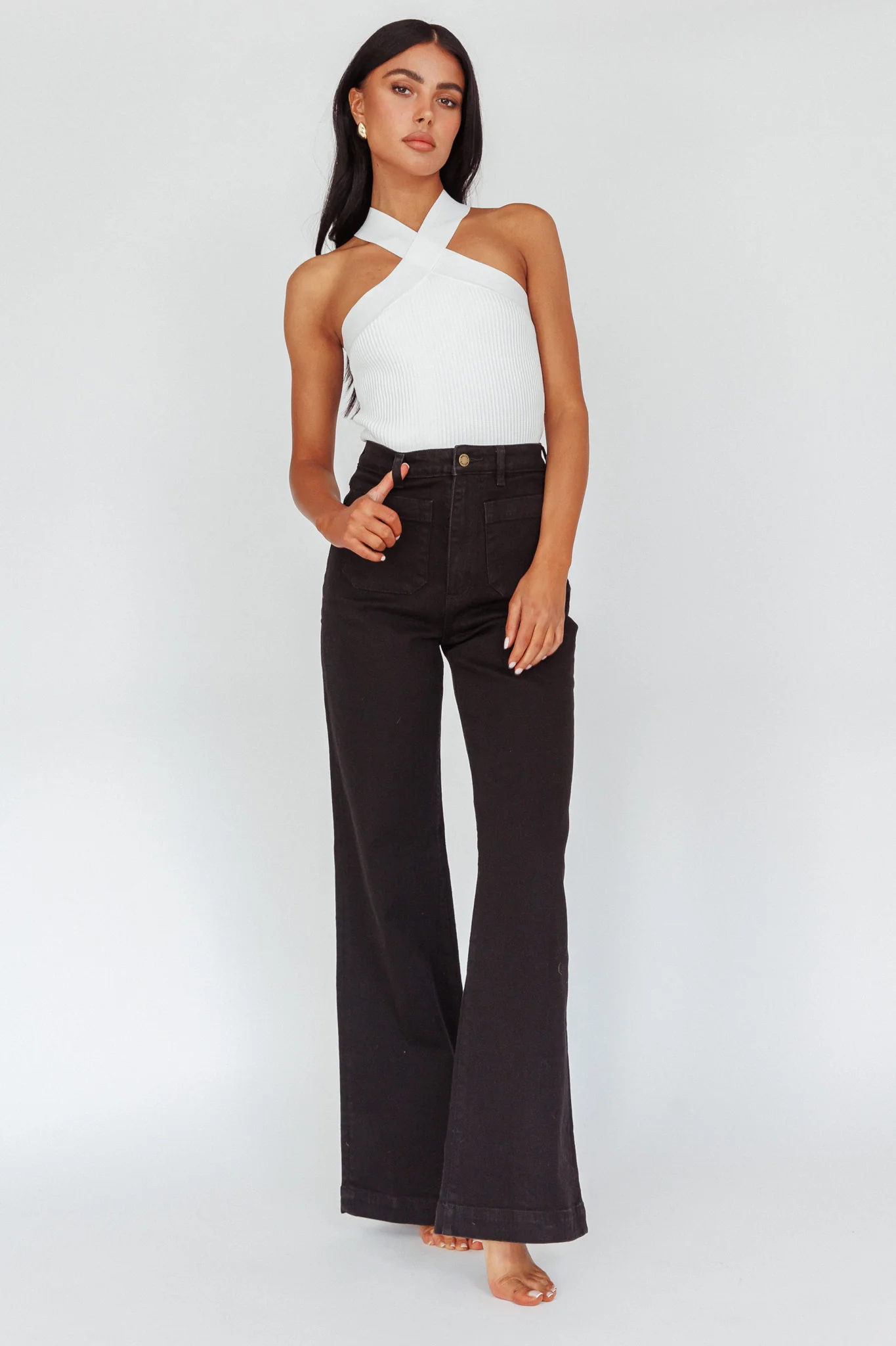 ROLLA'S Sailor Jean Long Rinse Black - Seraphlike