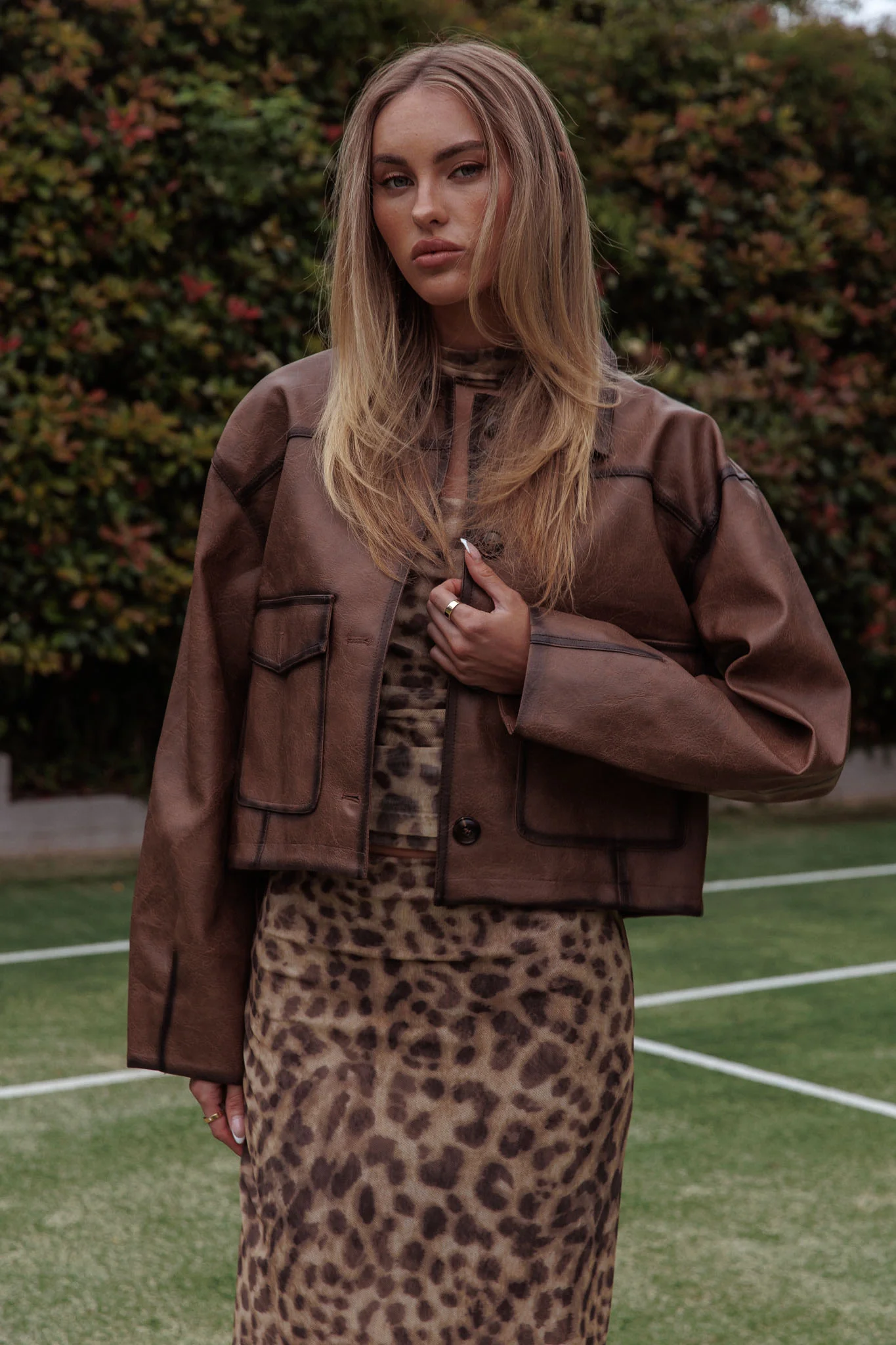 December Front Pocket Jacket Brown - Seraphlike