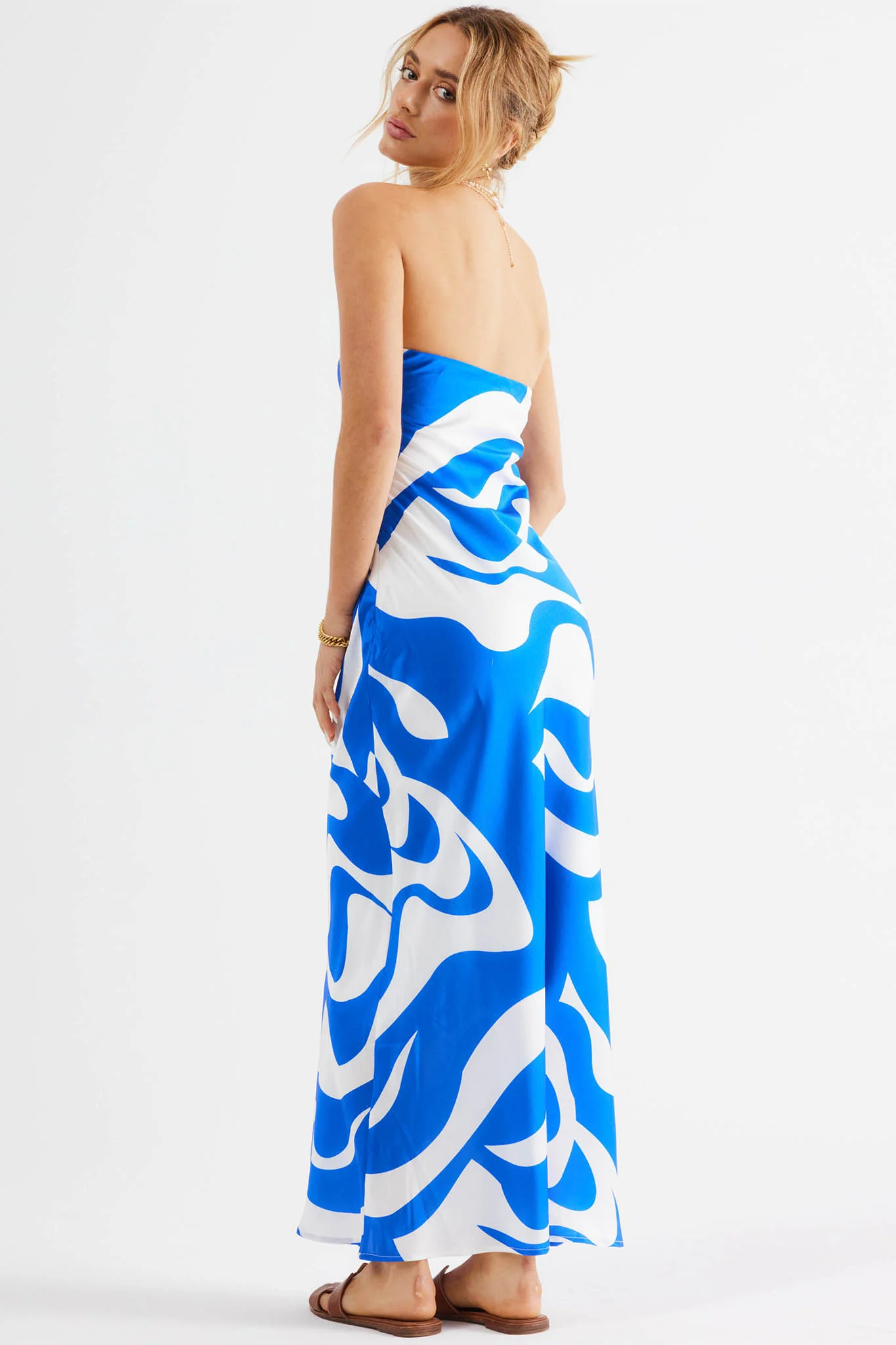 SNDYS Angel Midi Dress Swirl Blue - Seraphlike