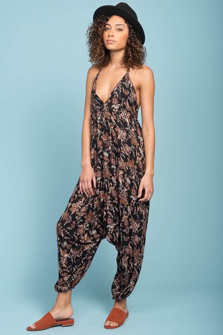 Annalee Floral Print Boho Jumpsuit - Seraphlike