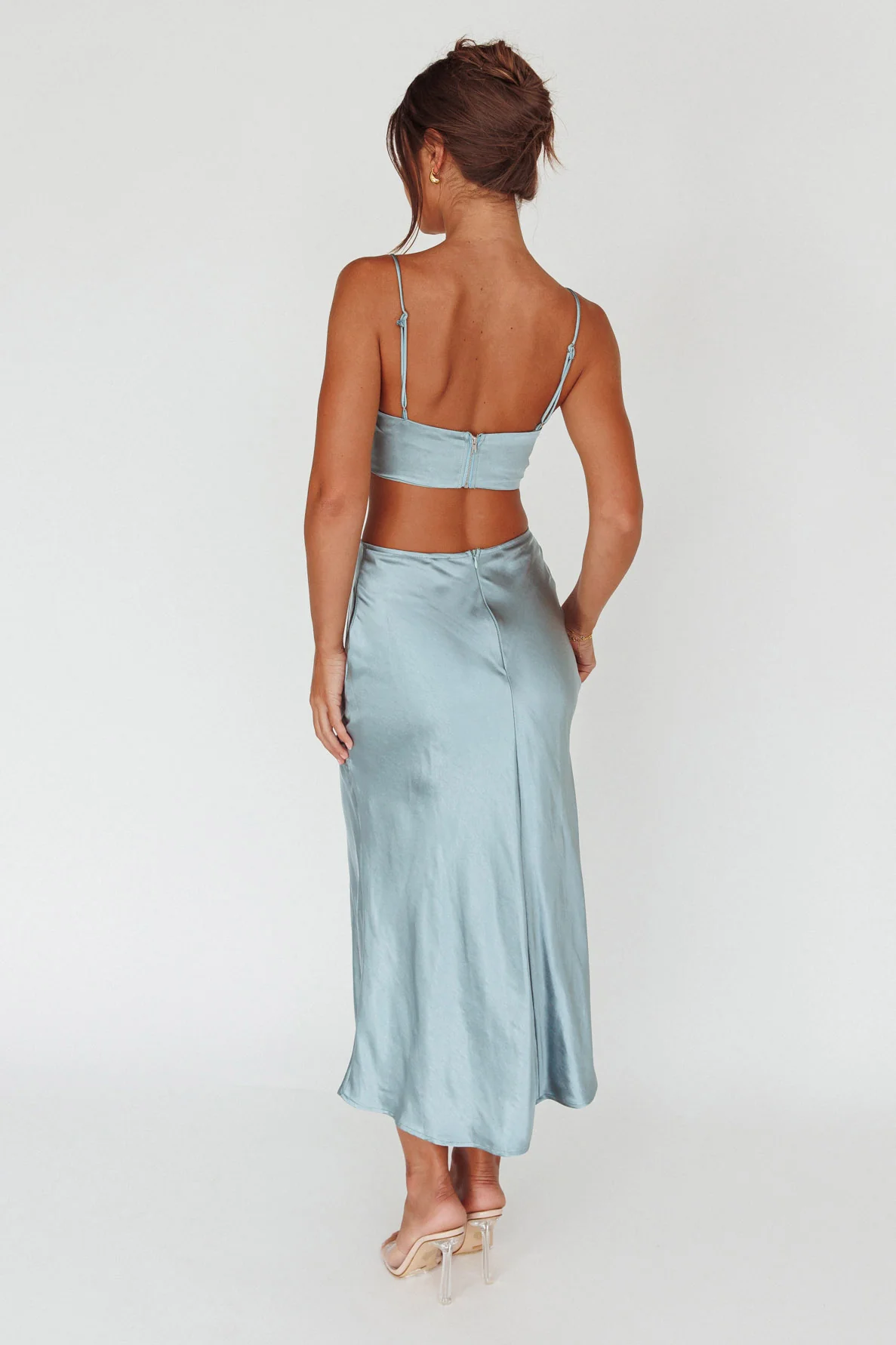 Well Versed Split Midi Skirt Sage - Seraphlike