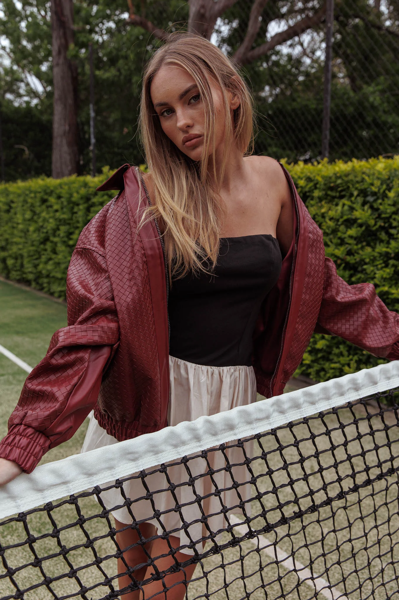 Marzipan Strapless Contrast Mini Dress Black Cream - Seraphlike