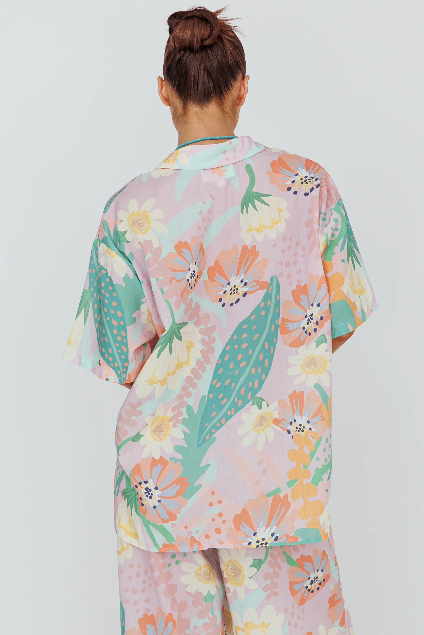 Kiko Button-Up Shirt Print Pink Multi - Seraphlike