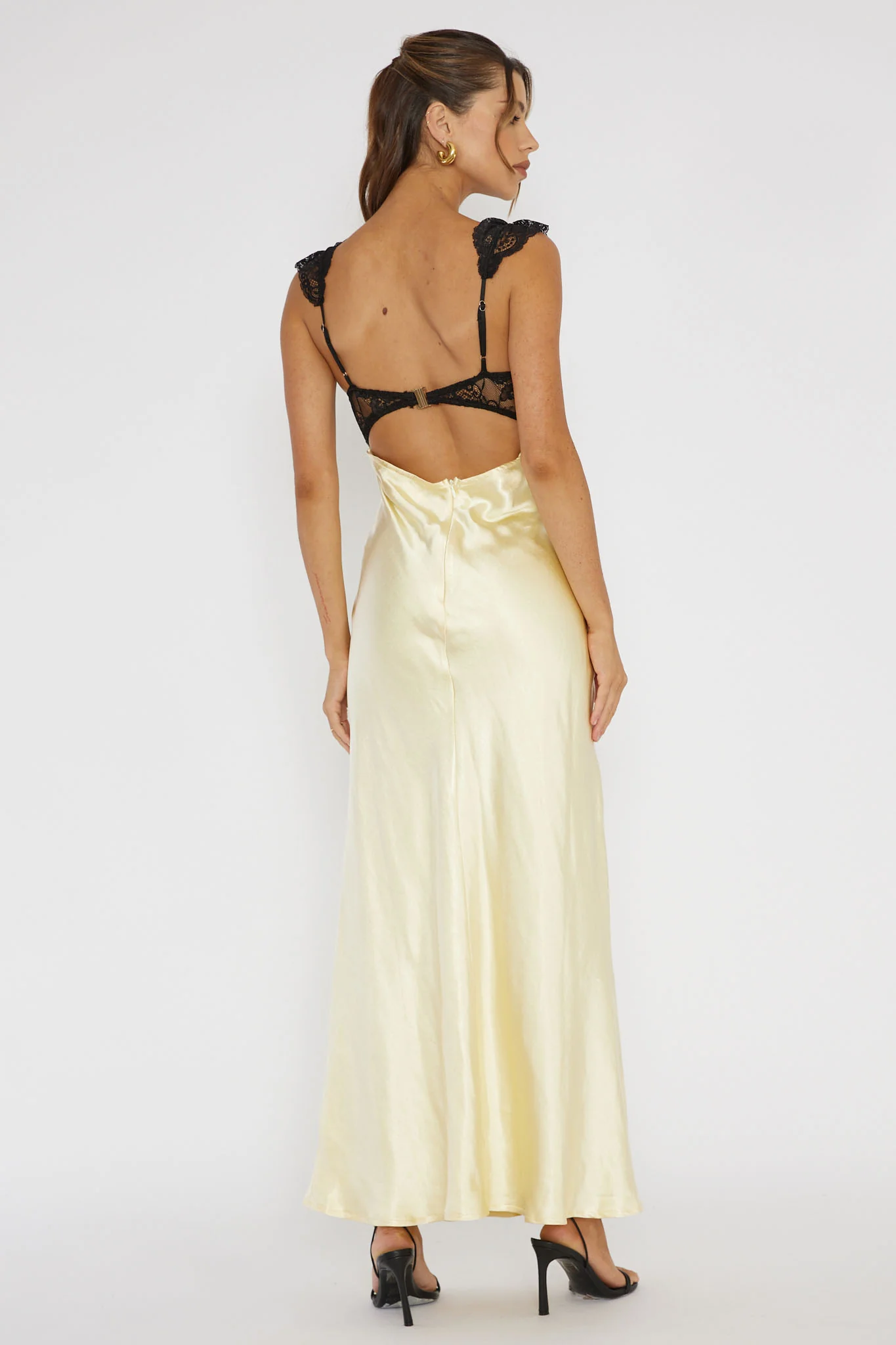 Claribel Lace Bust Maxi Dress Lemon - Seraphlike