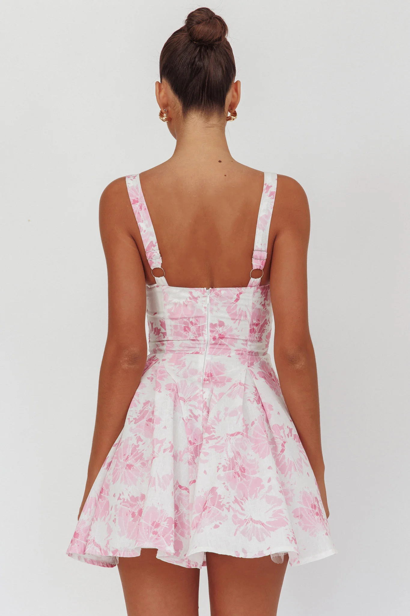 Get My Attention Off-Shoulder Mini Dress Floral Pink - Seraphlike