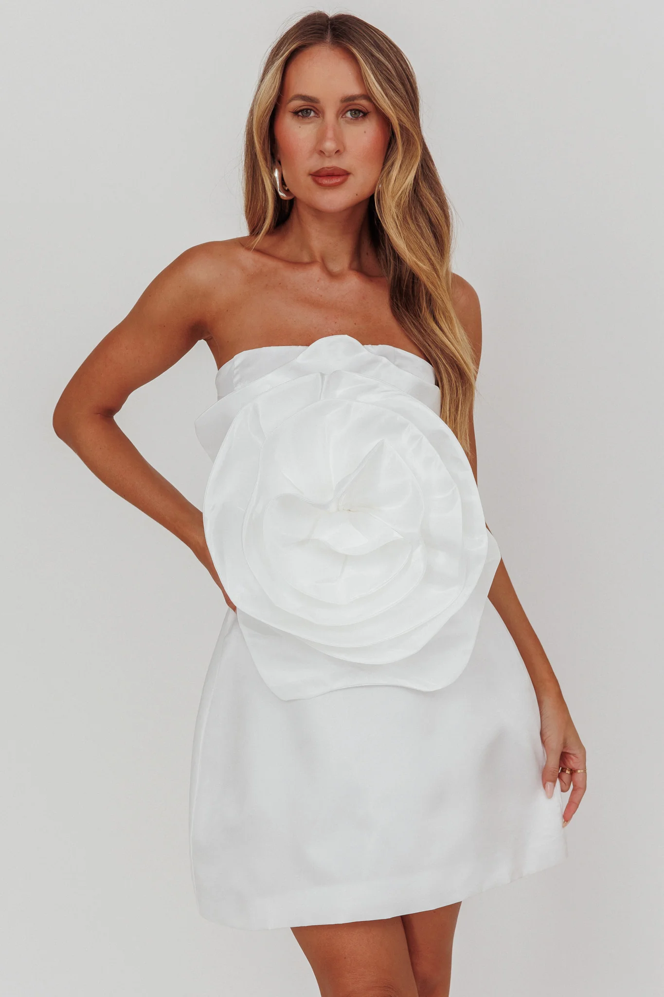 Count Down A-Line Mini Skirt Oyster - Seraphlike