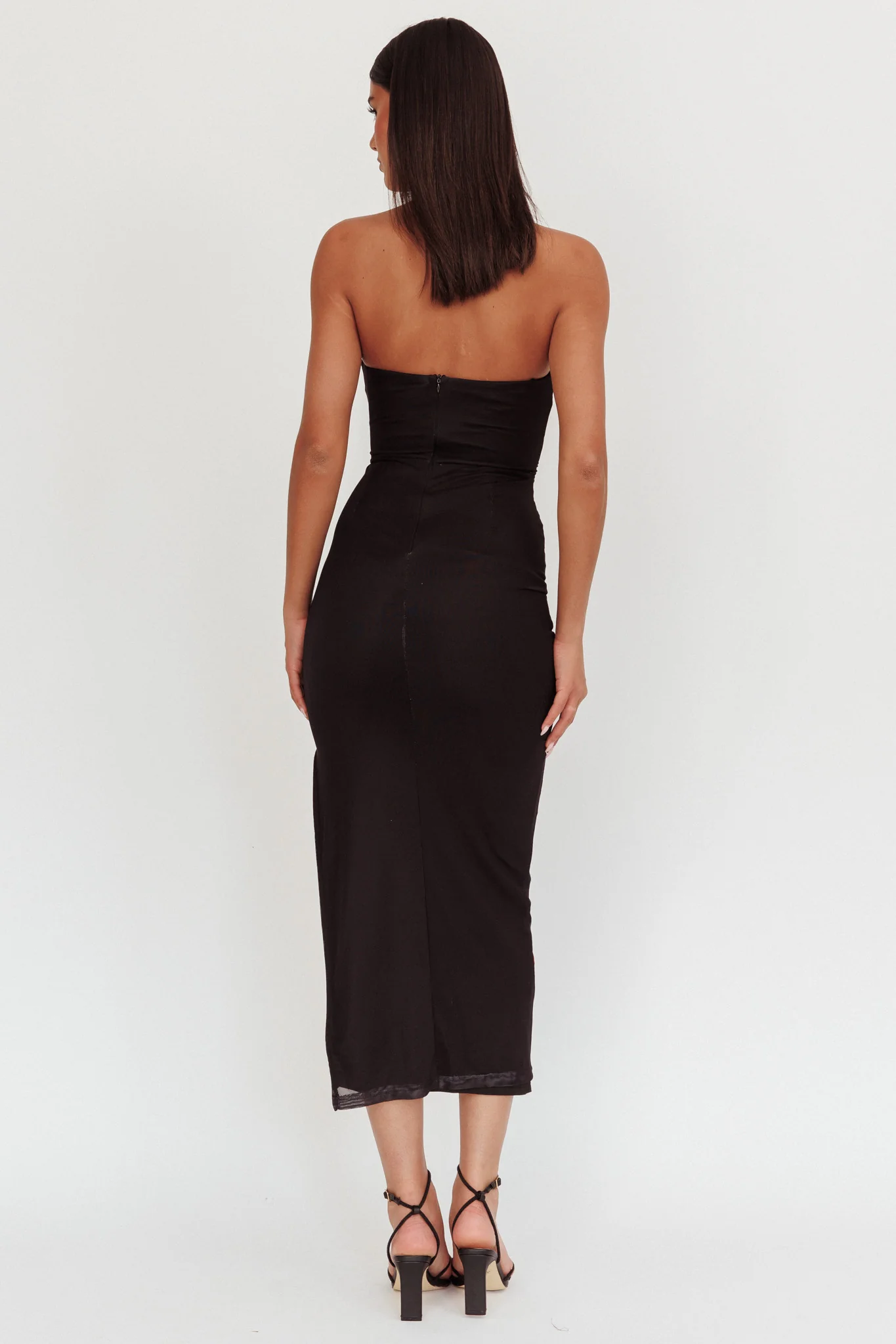 Silah Twist Bodice Maxi Dress Hibiscus Black - Seraphlike