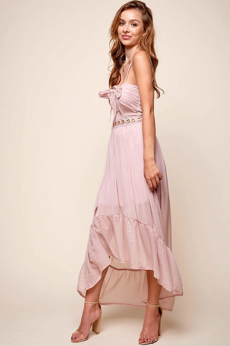 Riviera High-Low Hem Dress Blush - Seraphlike