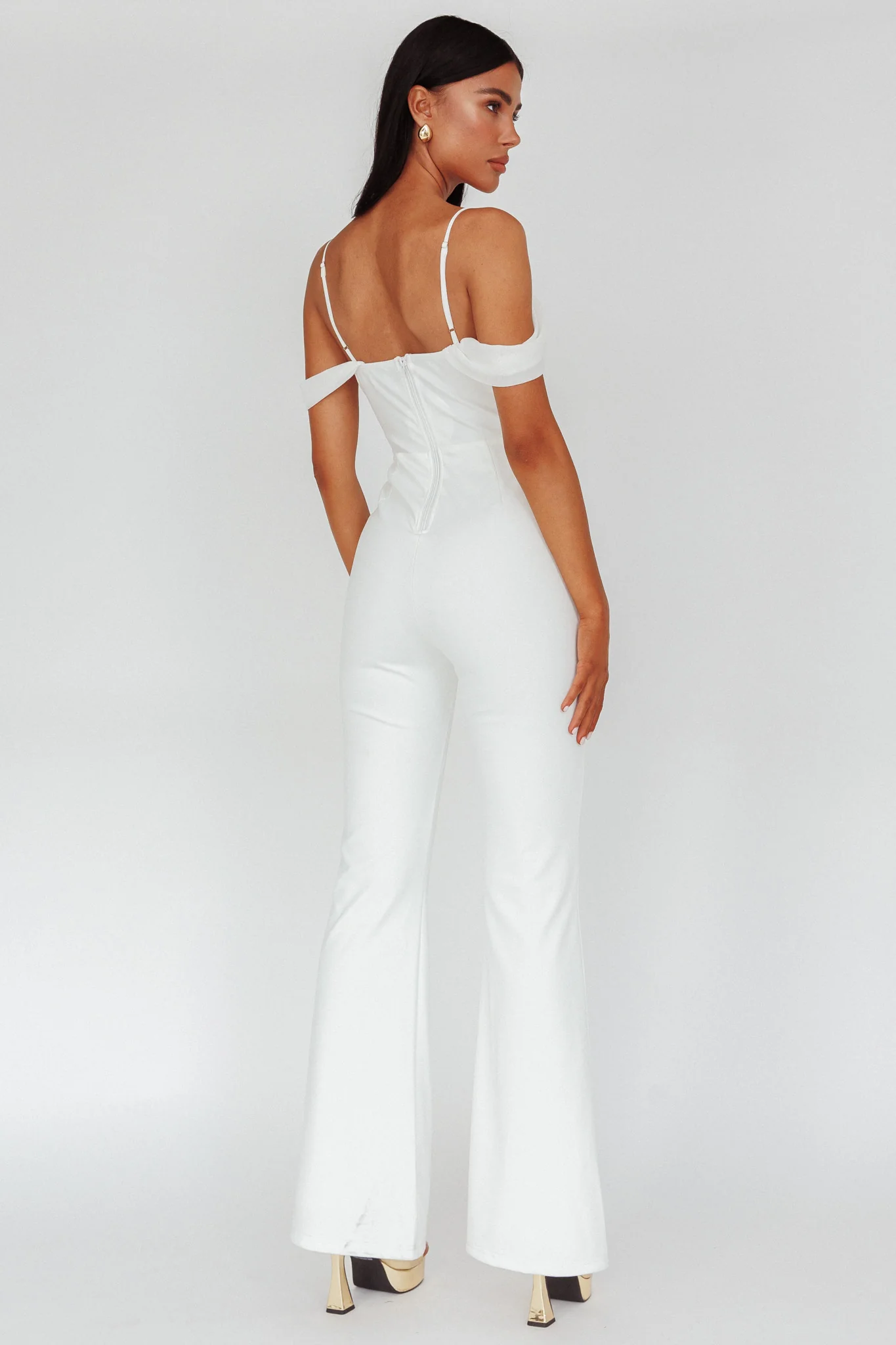 Nian Corset Bodice Jumpsuit Ivory - Seraphlike