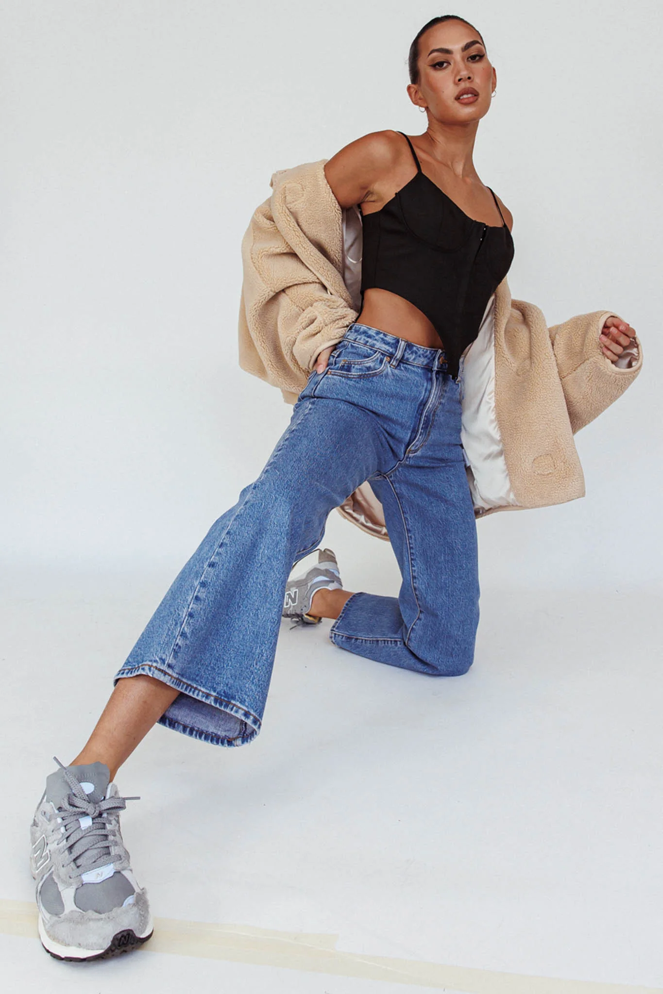 ROLLA'S Eastcoast Flare Ankle Lucy Mid Vintage Blue - Seraphlike