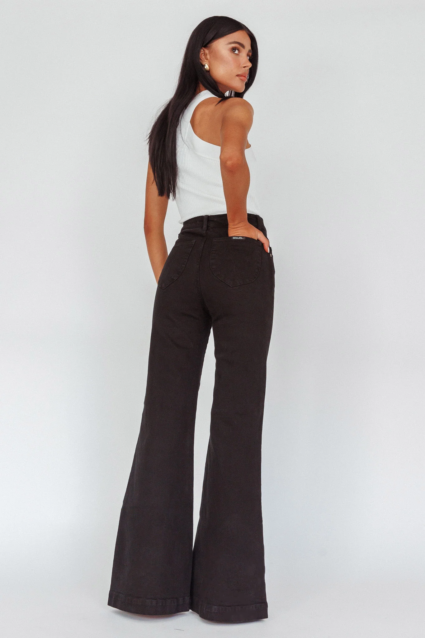 ROLLA'S Eastcoast Flare Jet Black - Seraphlike