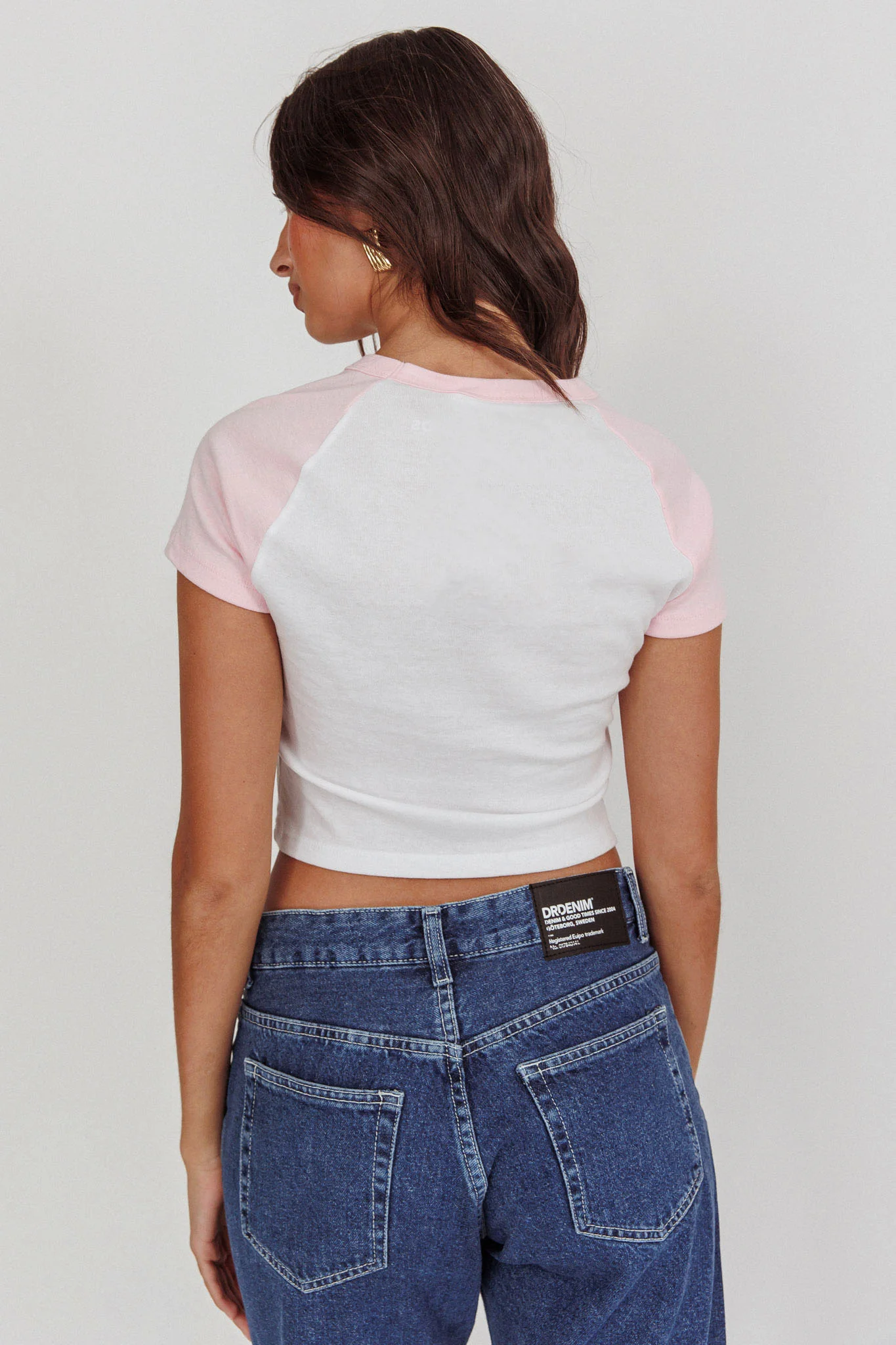 Melting Hearts Bow Raglan Tee White/Pink - Seraphlike