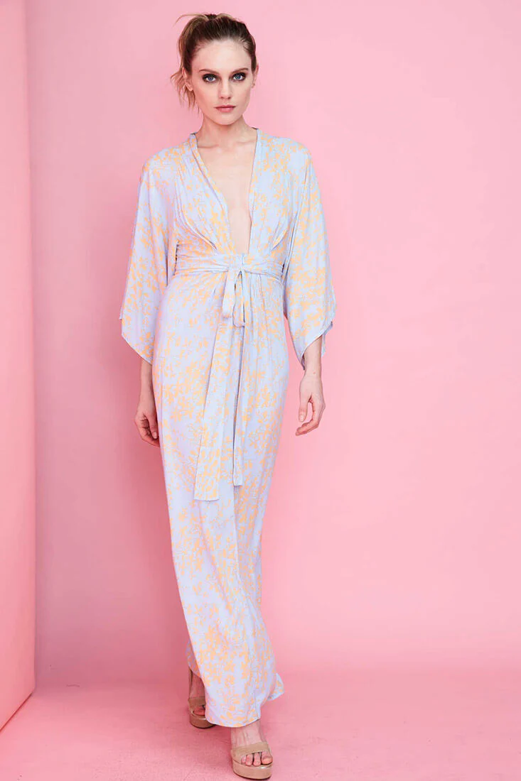 Kira Summer Maxi Dress Orange - Seraphlike