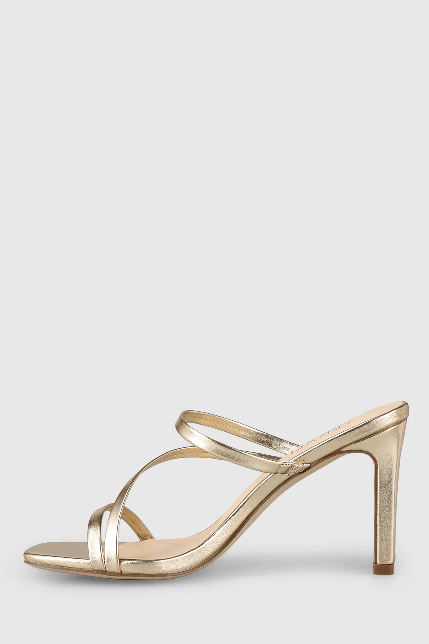 VERALi Kipper Block Heel Mules Champagne Smooth - Seraphlike