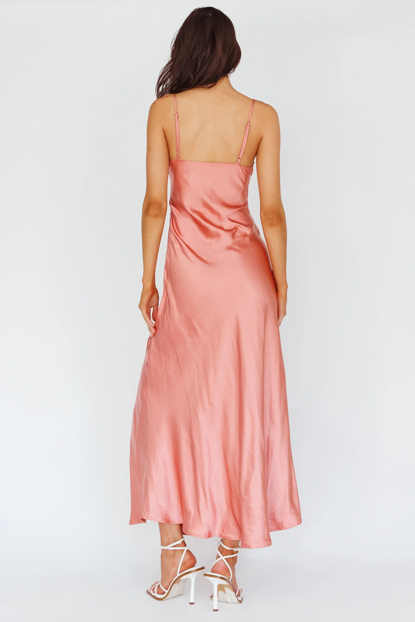 Amity Twist Bust Split Maxi Dress Rose - Seraphlike