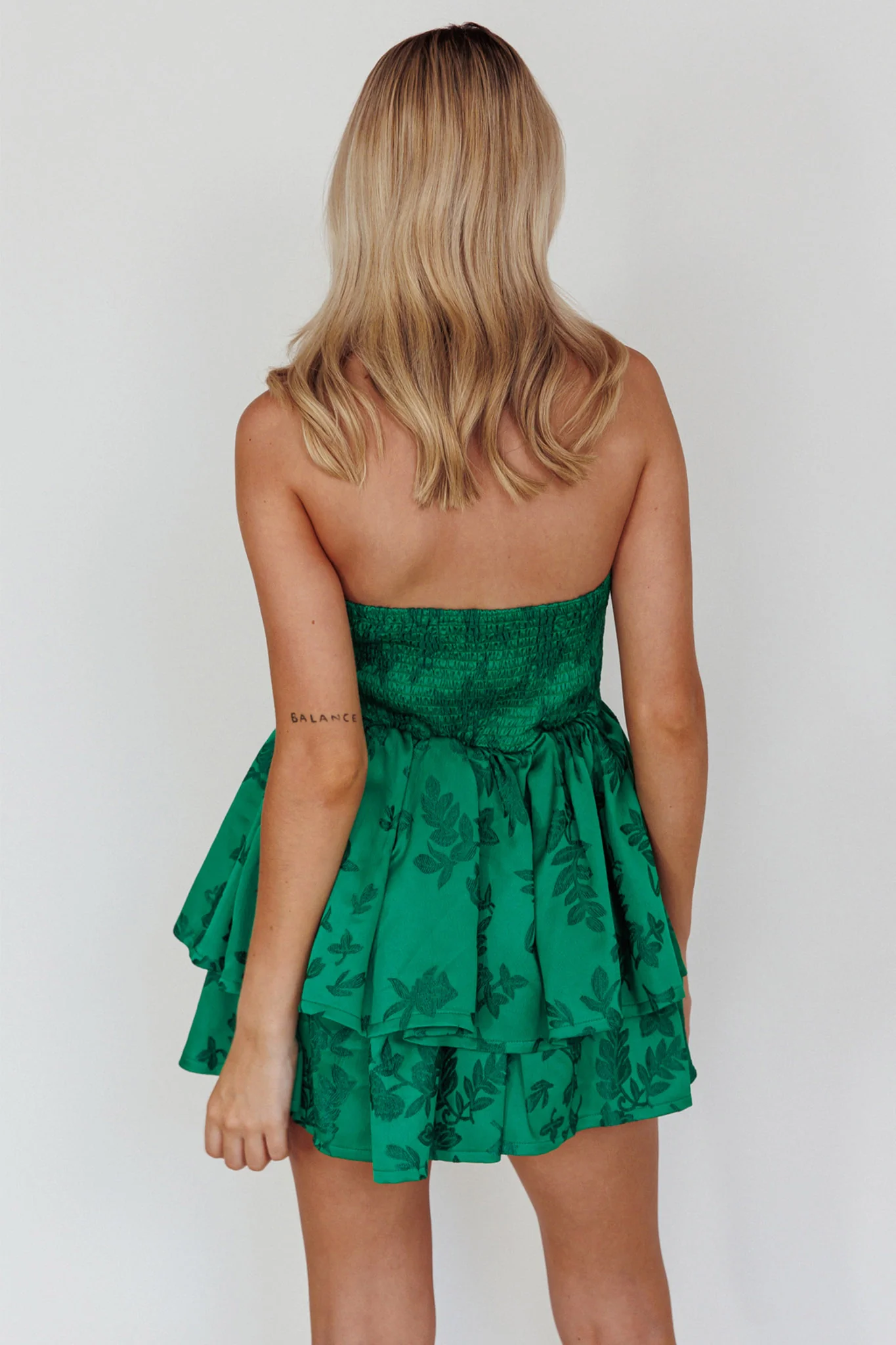 Tylah Keyhole Twist Bust Mini Dress Green - Seraphlike