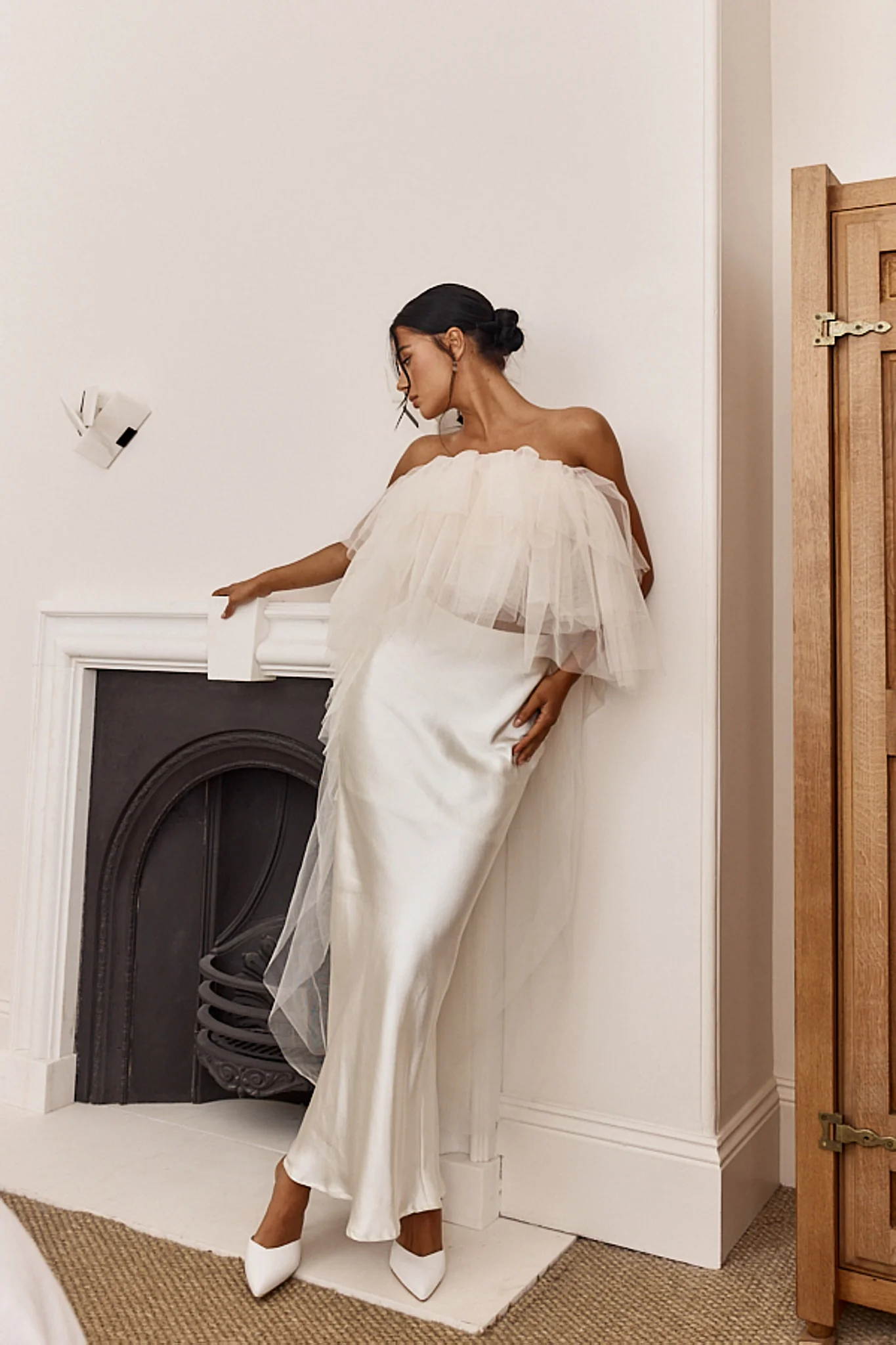 This Is Love Layered Tulle Crop Top Cream - Seraphlike