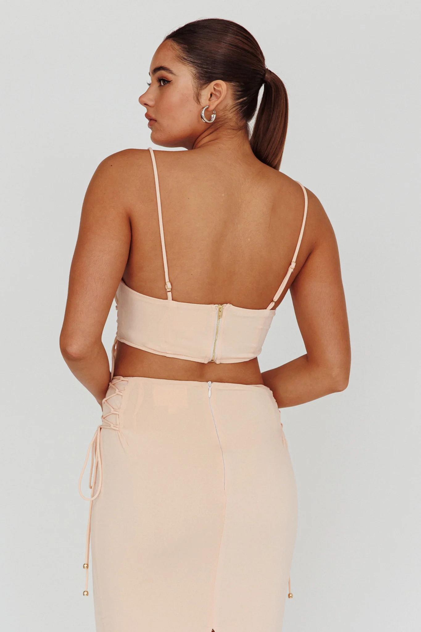 Graziella Corset Crop Top Egg Shell - Seraphlike