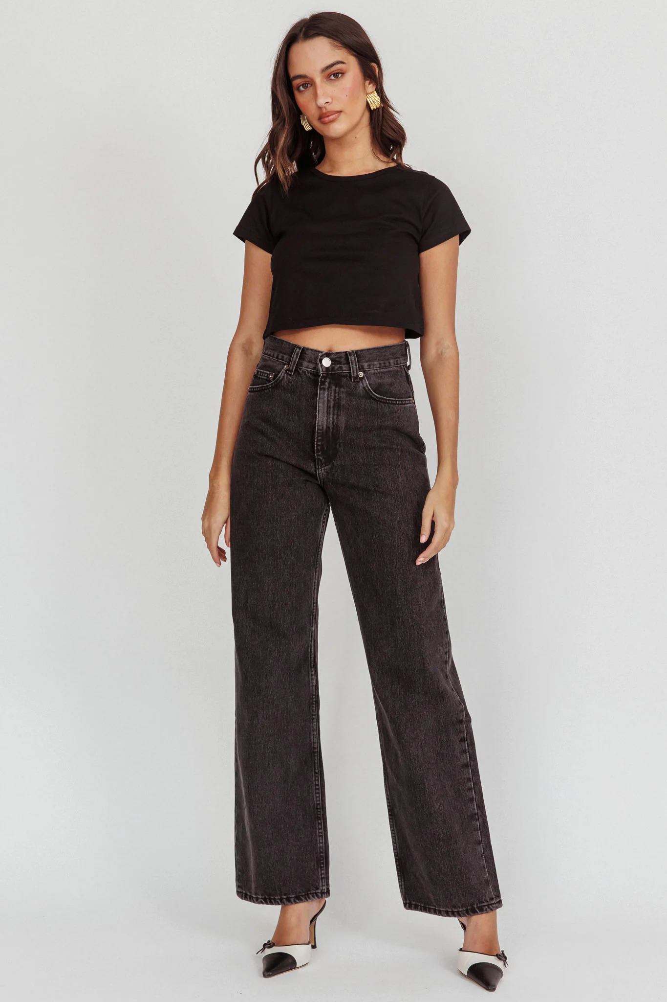 DR DENIM Echo Straight Jeans Retro Black - Seraphlike