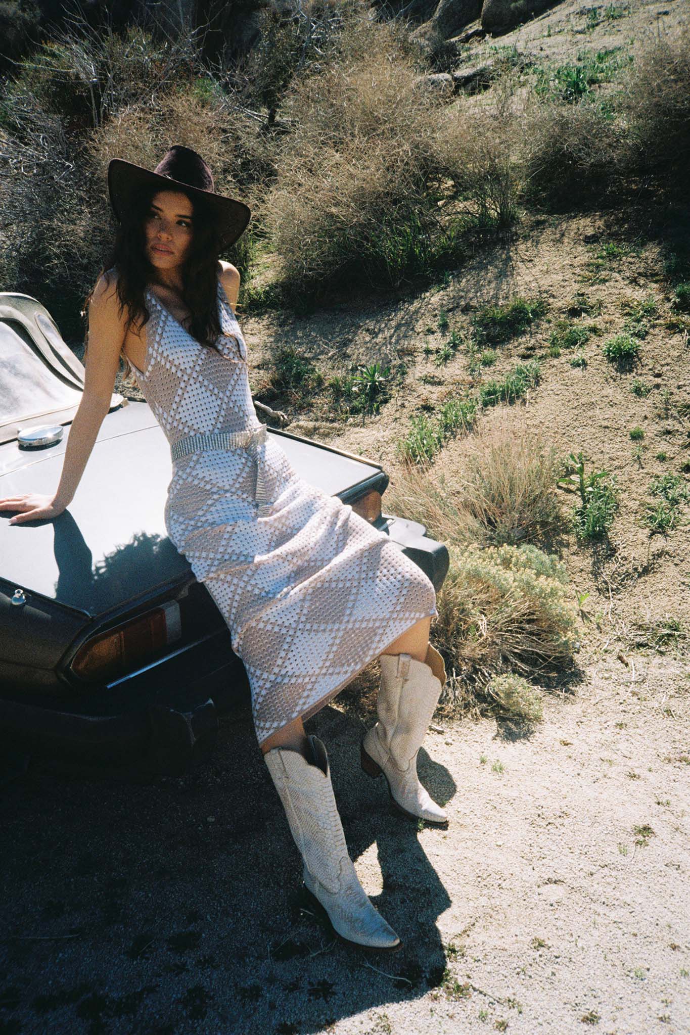 Easy Street Crochet Maxi Dress Beige - Seraphlike