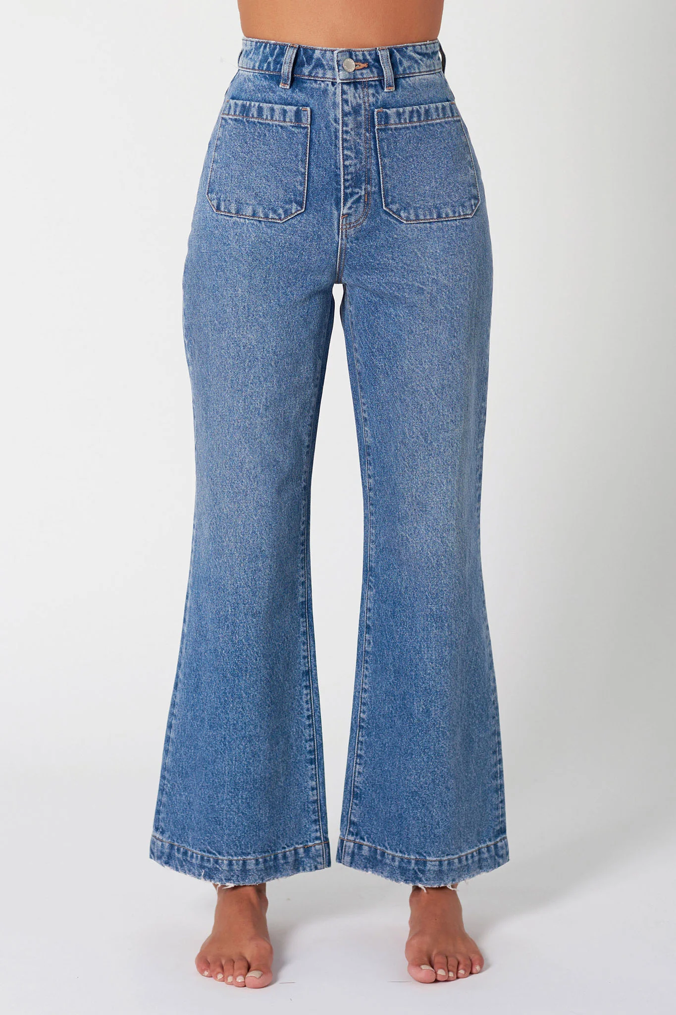 ROLLA'S Sailor Jean Janet Recycled Mid Vintage Blue - Seraphlike