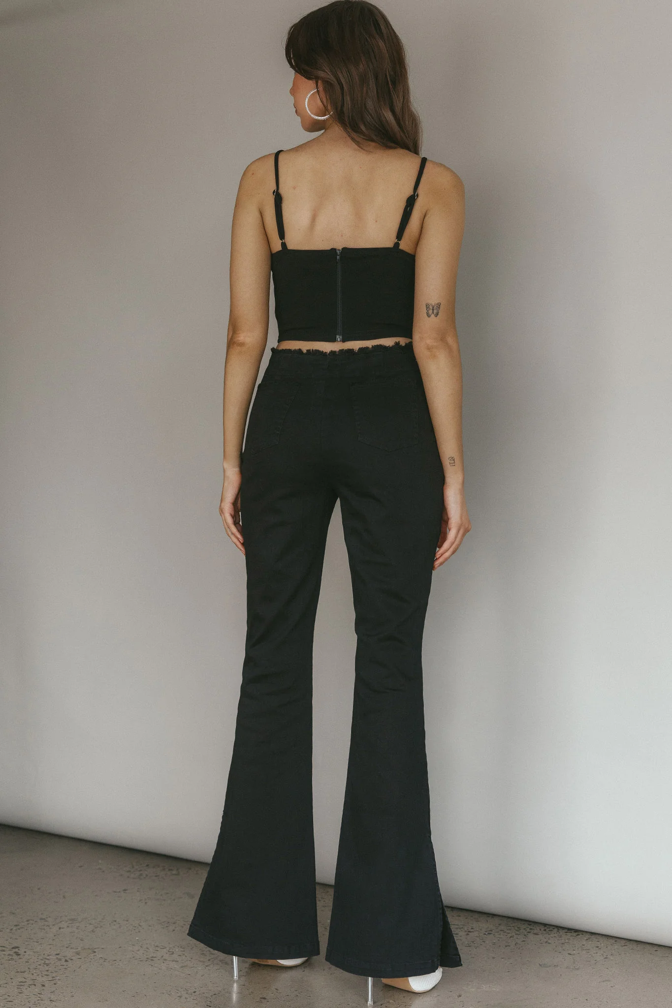 Mahla Flared Pants Black - Seraphlike