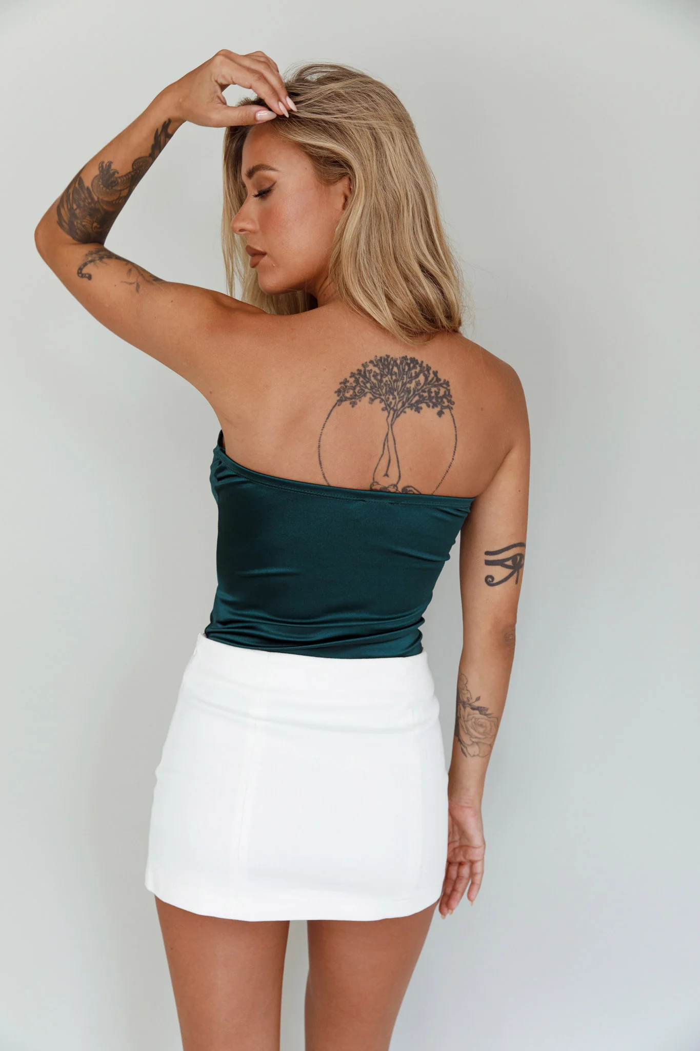 Minti Strapless Bodysuit Green - Seraphlike