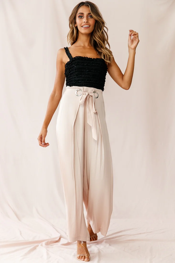 Lolita Frill Embellished Crop Top Black - Seraphlike