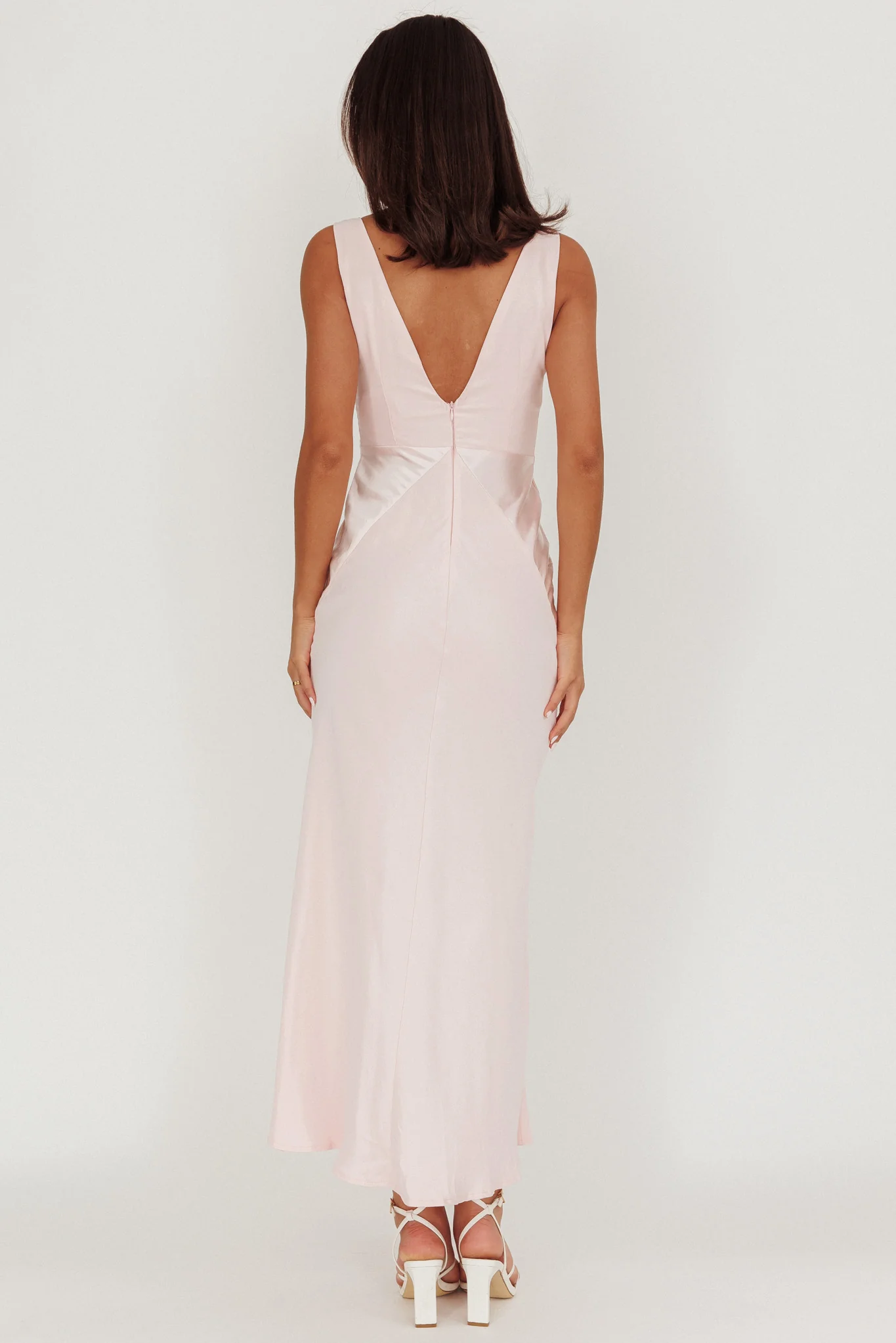 Soul Fire V-Neck Maxi Dress Blush - Seraphlike