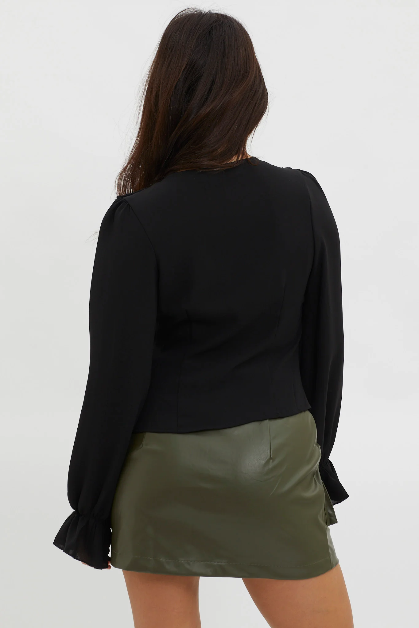 Pale Fire Tie Front Top Black - Seraphlike