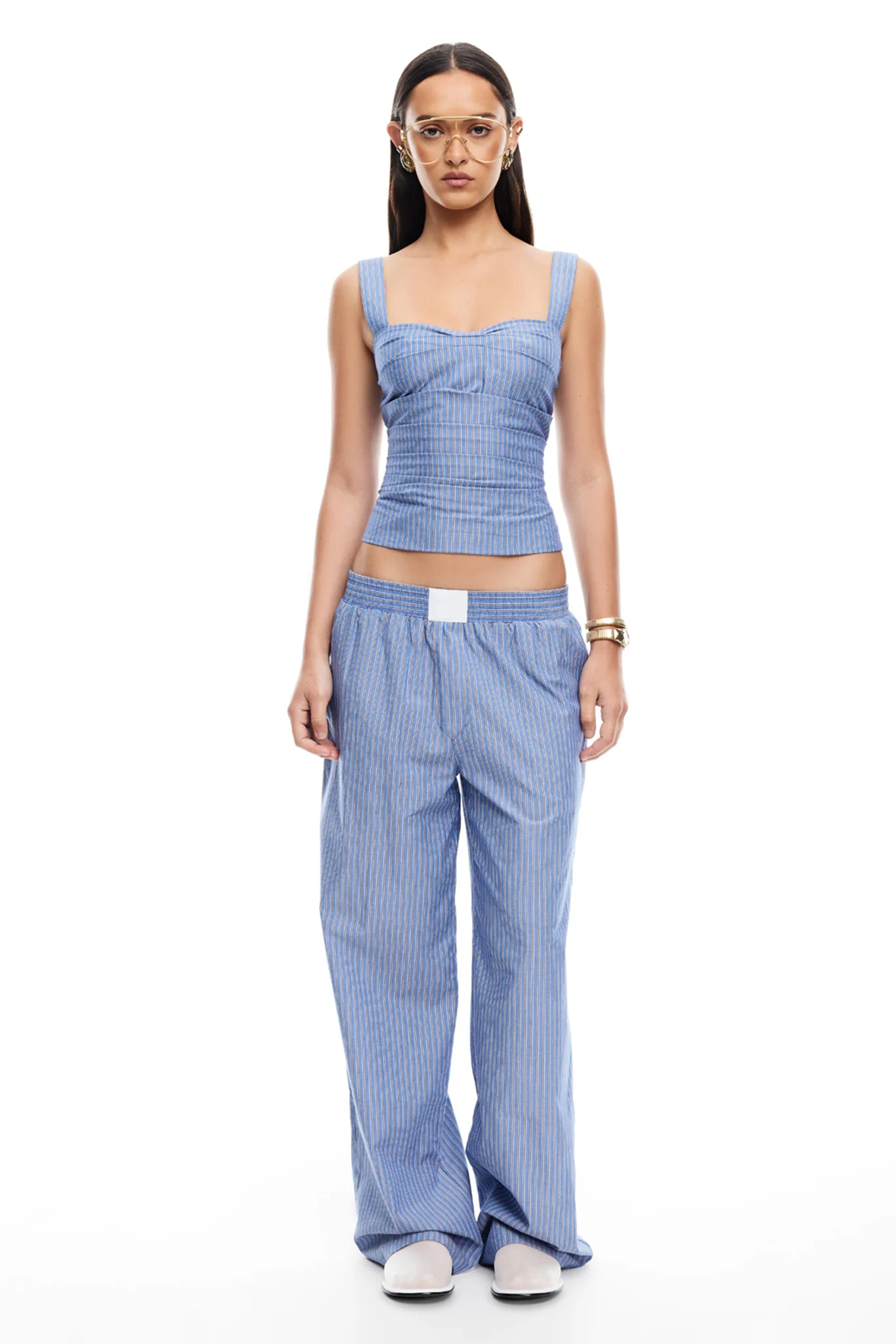 LIONESS Cobain Pants Navy Stripe - Seraphlike