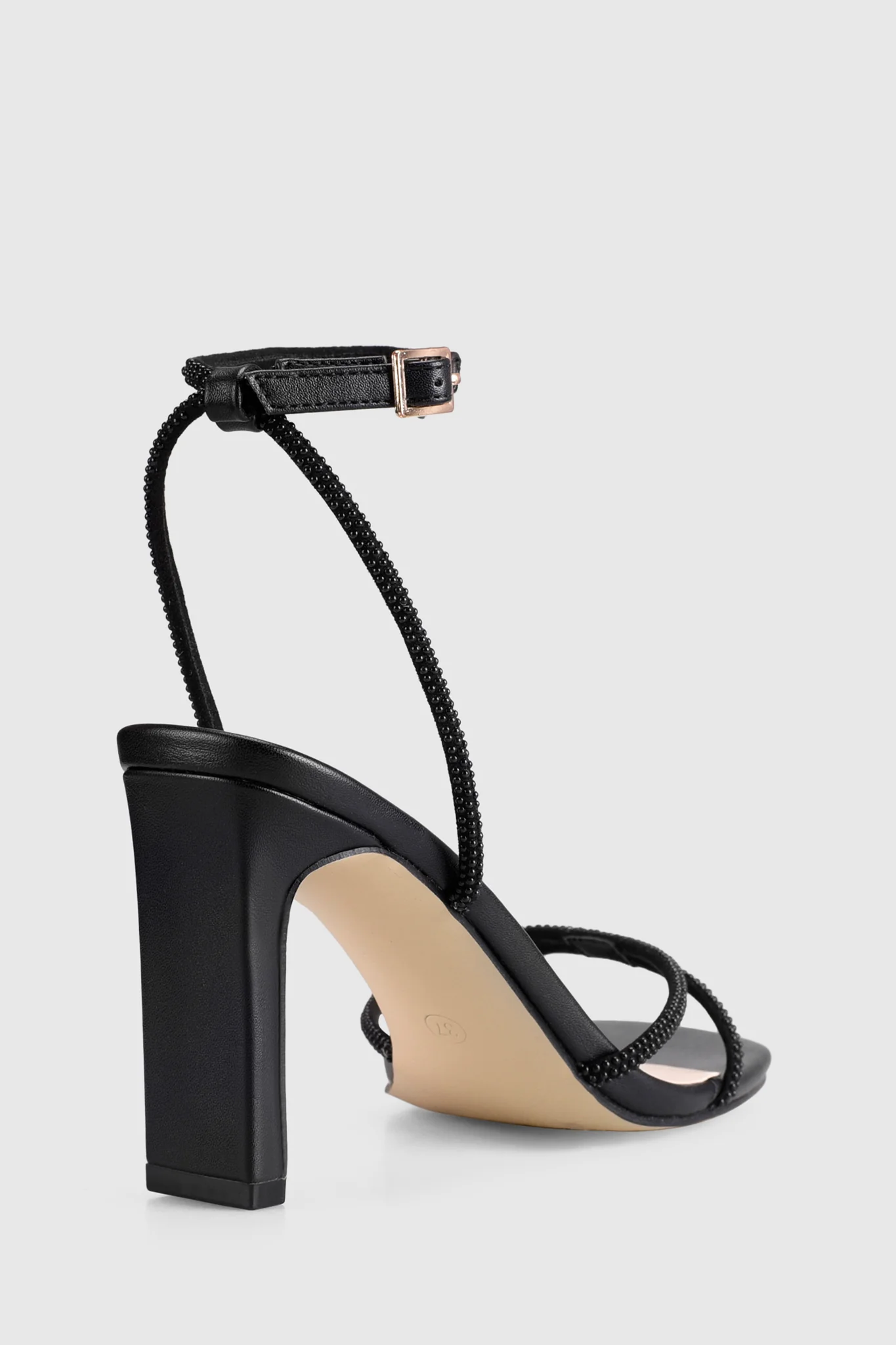 VERALi Kian Block Heel Sandals Black Pearl - Seraphlike