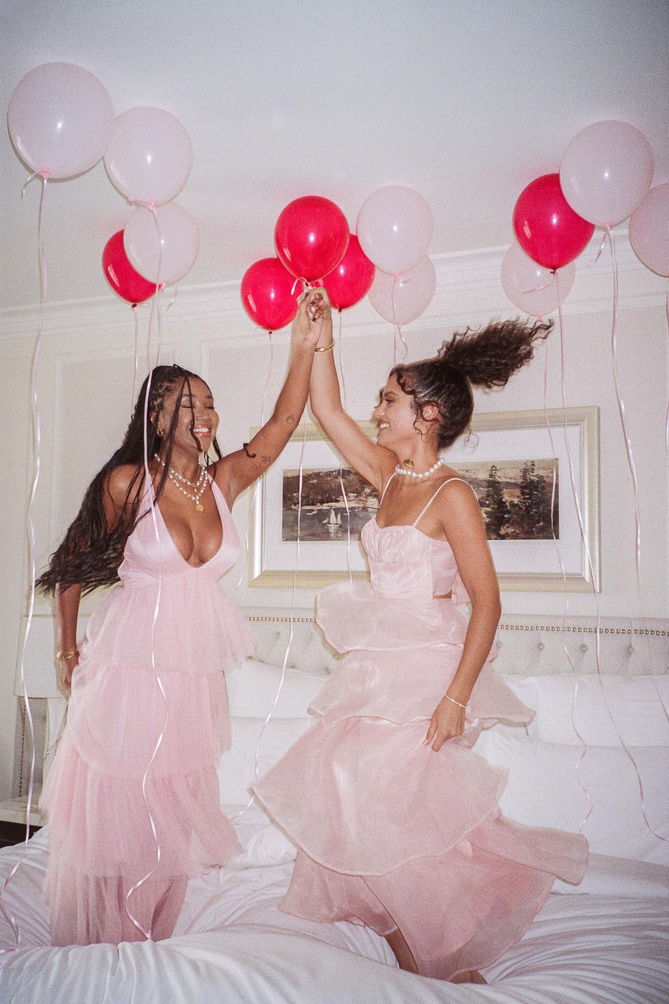 Provence Bloom Tiered Midi Dress Blush - Seraphlike