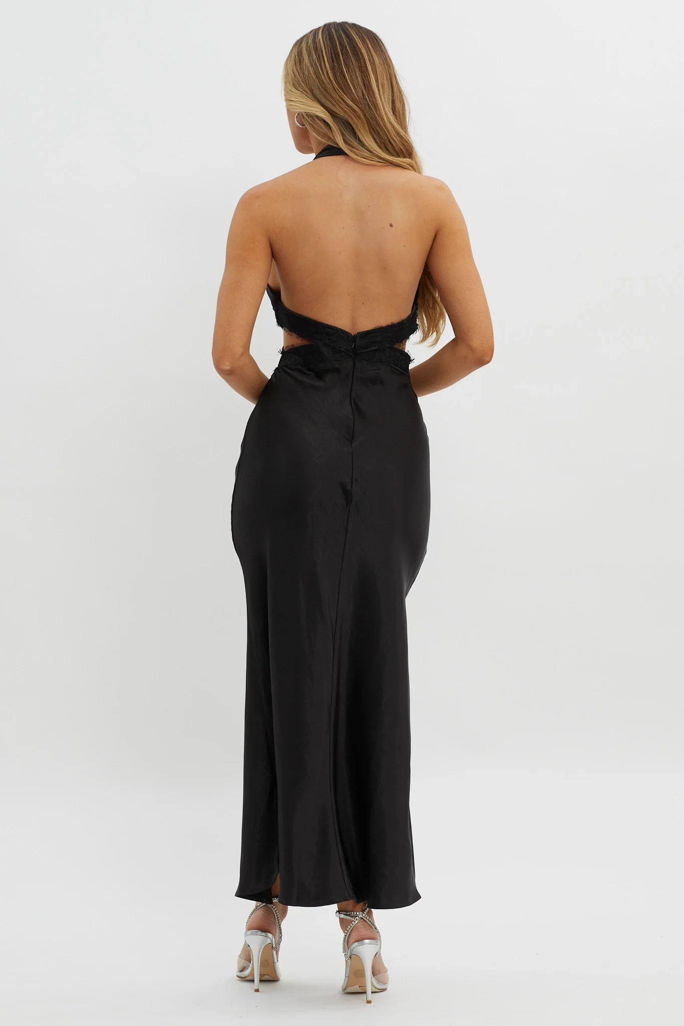 Of Your Dreams Cut-Out Halter Dress Black - Seraphlike