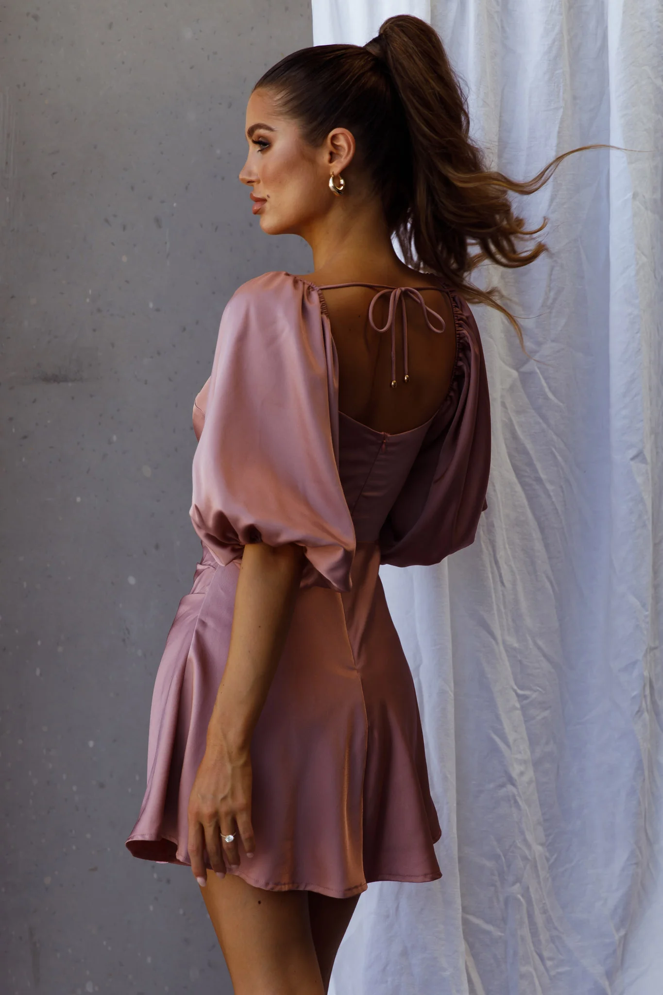 Devoted Structured Bust A-Line Dress Rosewood - Seraphlike